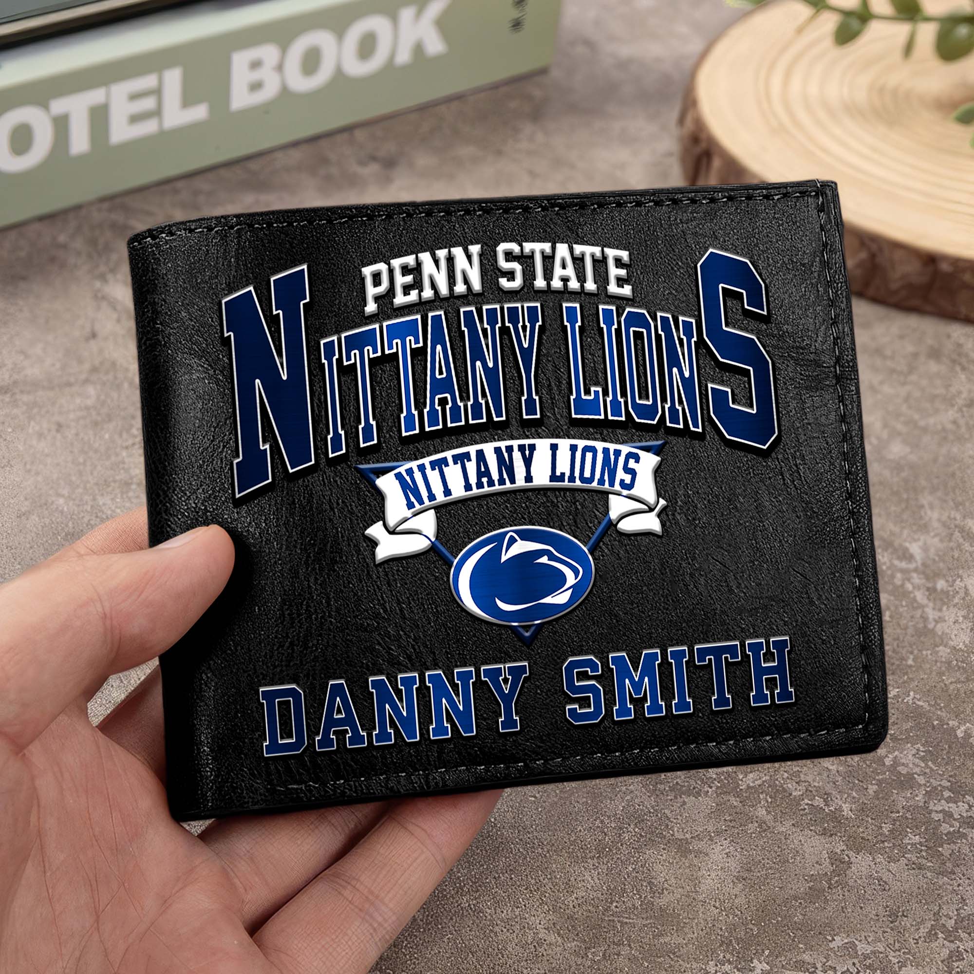 Penn State Nittany Lions Men Wallet Custom Your Name, Football Team Men Wallet For Fans, Gifts For Football Lovers EHIVM-02261050