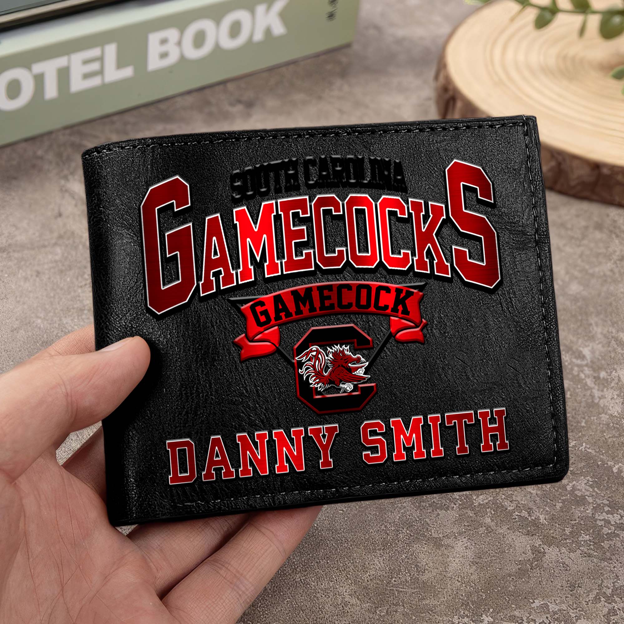 South Carolina Gamecocks Men Wallet Custom Your Name, Football Team Men Wallet For Fans, Gifts For Football Lovers EHIVM-02261050