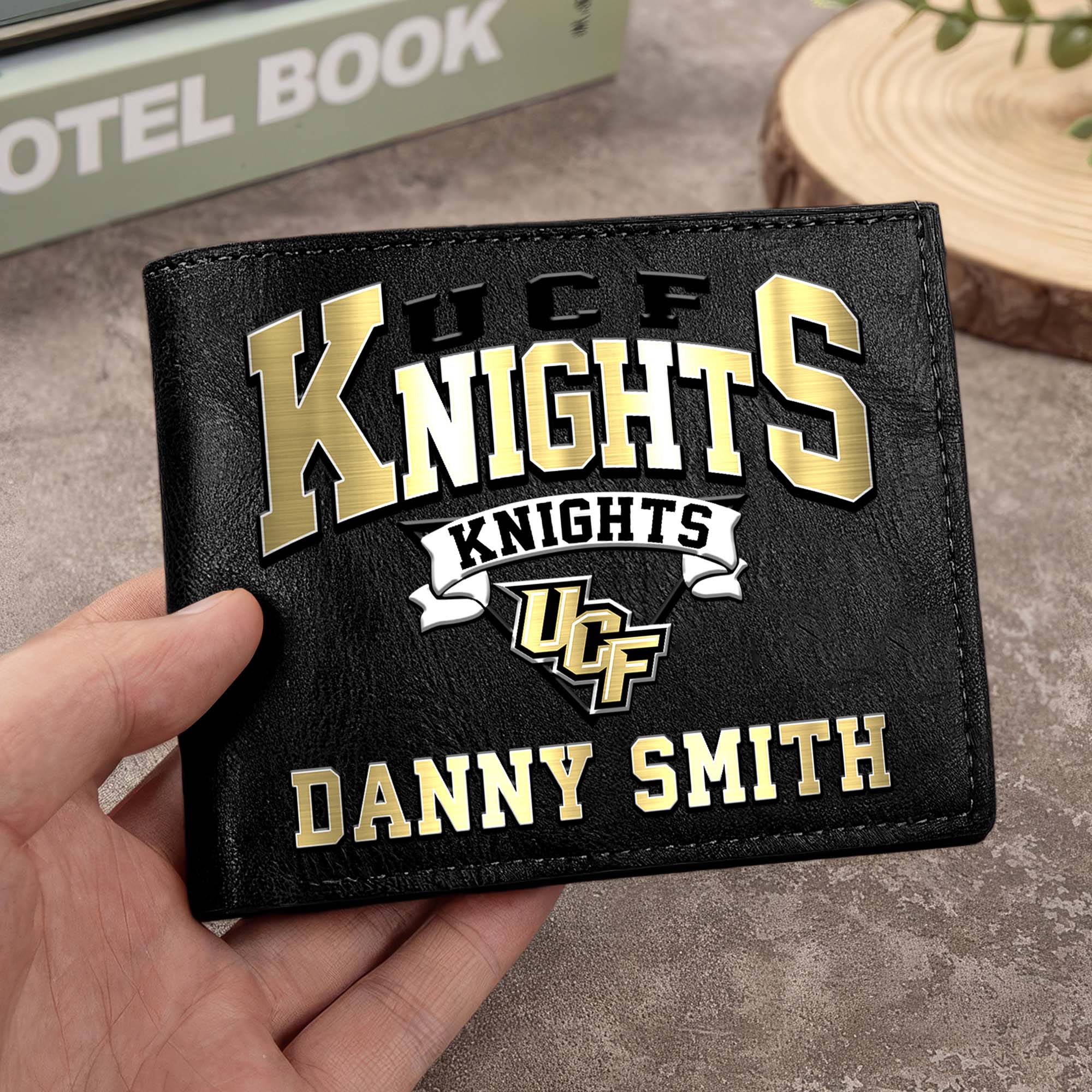 UCF Knights Men Wallet Custom Your Name, Football Team Men Wallet For Fans, Gifts For Football Lovers EHIVM-02261050