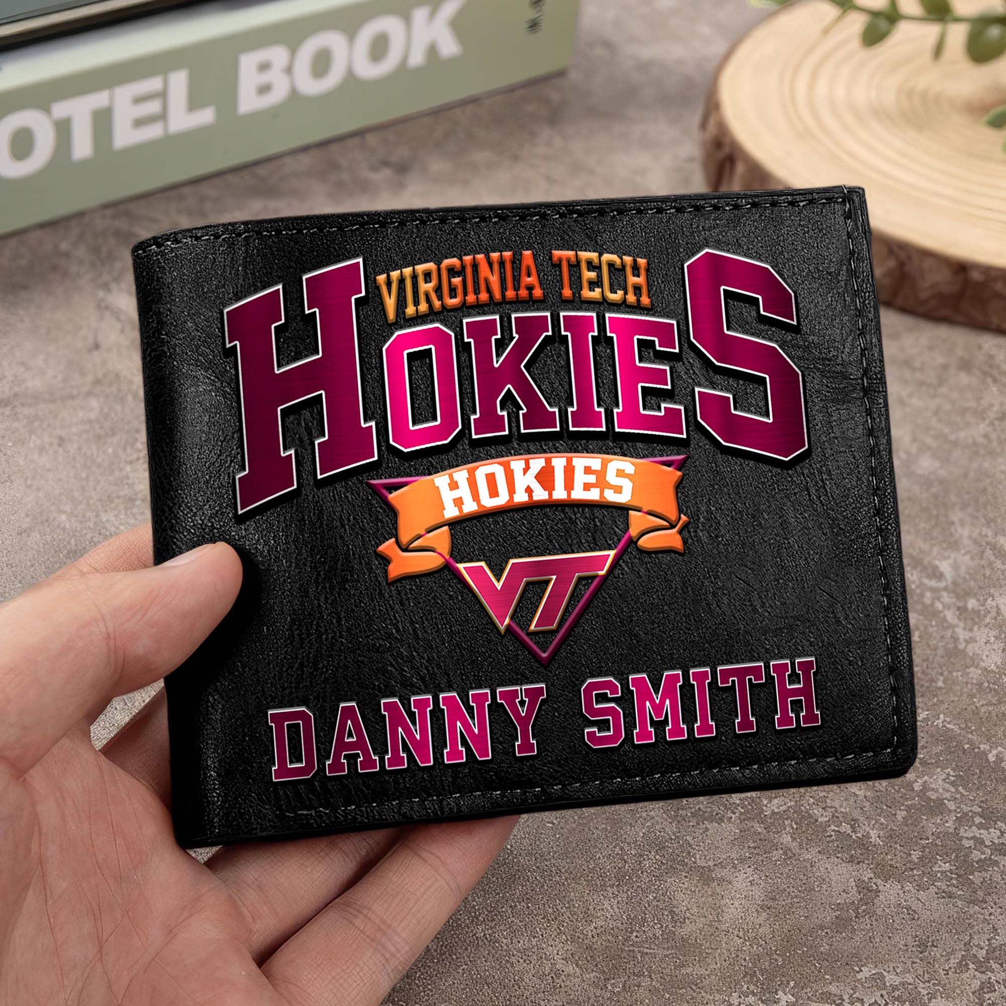 Virginia Tech Hokies Men Wallet Custom Your Name, Football Team Men Wallet For Fans, Gifts For Football Lovers EHIVM-02261050
