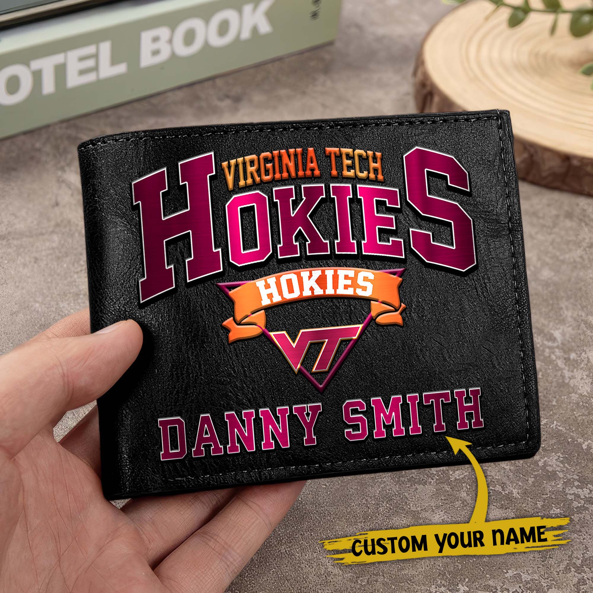 Alternative view of Virginia Tech Hokies Men Wallet Custom Your Name, Football Team Men Wallet For Fans, Gifts For Football Lovers EHIVM-02261050