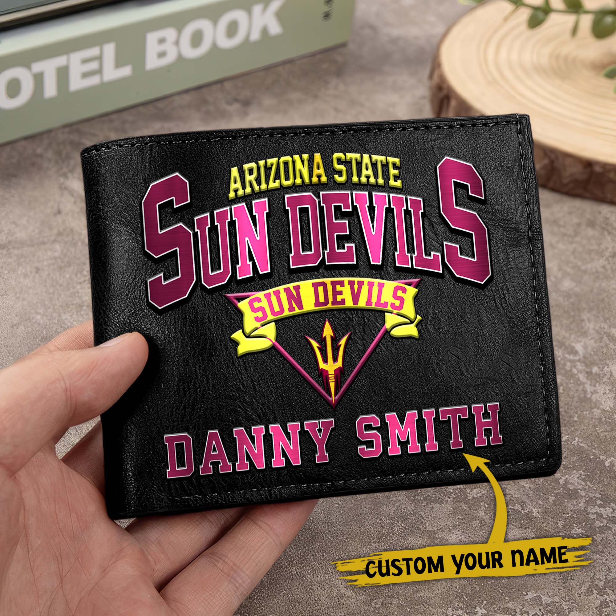 Alternative view of Arizona State Sun Devils Men Wallet Custom Your Name, Football Team Men Wallet For Fans, Gifts For Football Lovers EHIVM-02261050