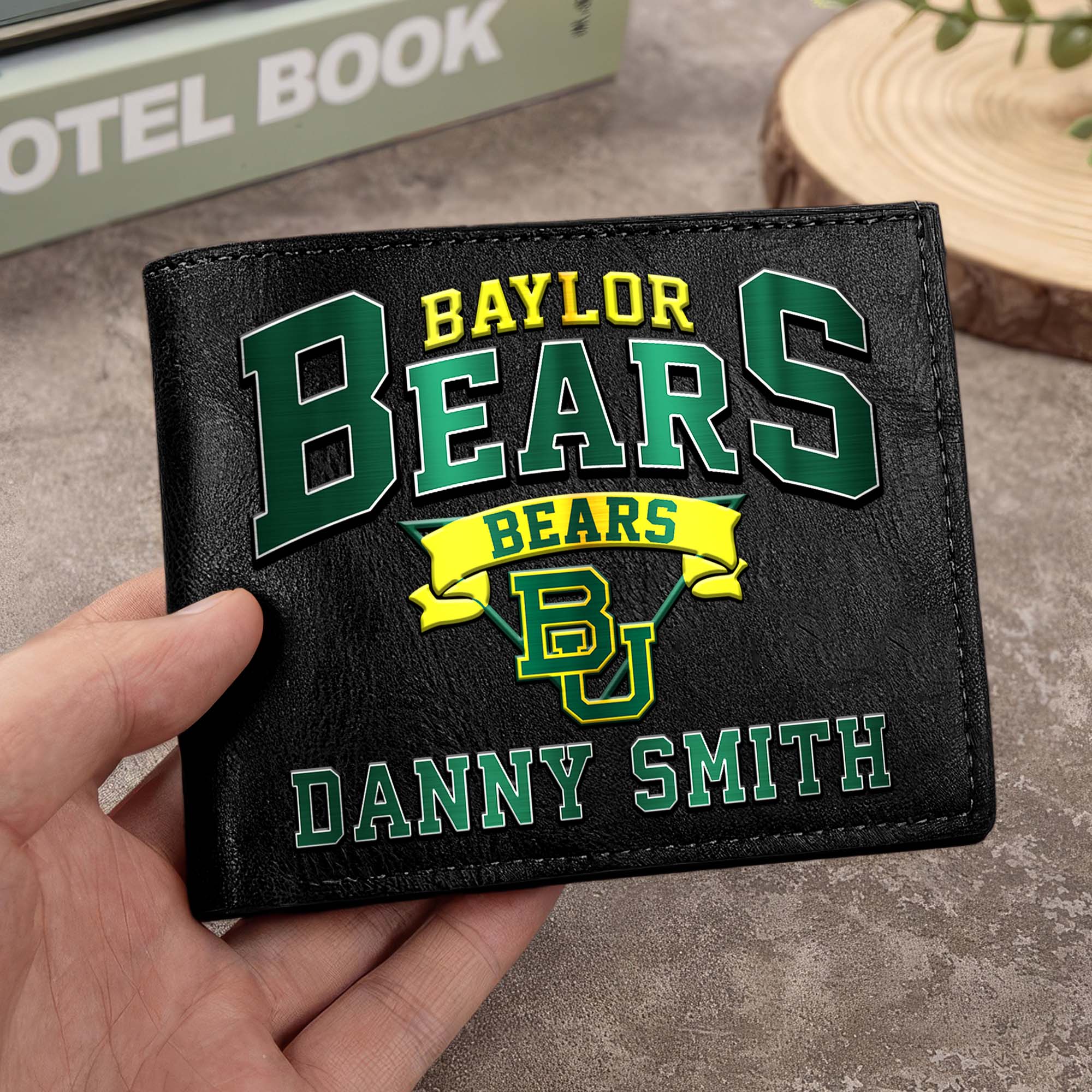 Baylor Bears Men Wallet Custom Your Name, Football Team Men Wallet For Fans, Gifts For Football Lovers EHIVM-02261050