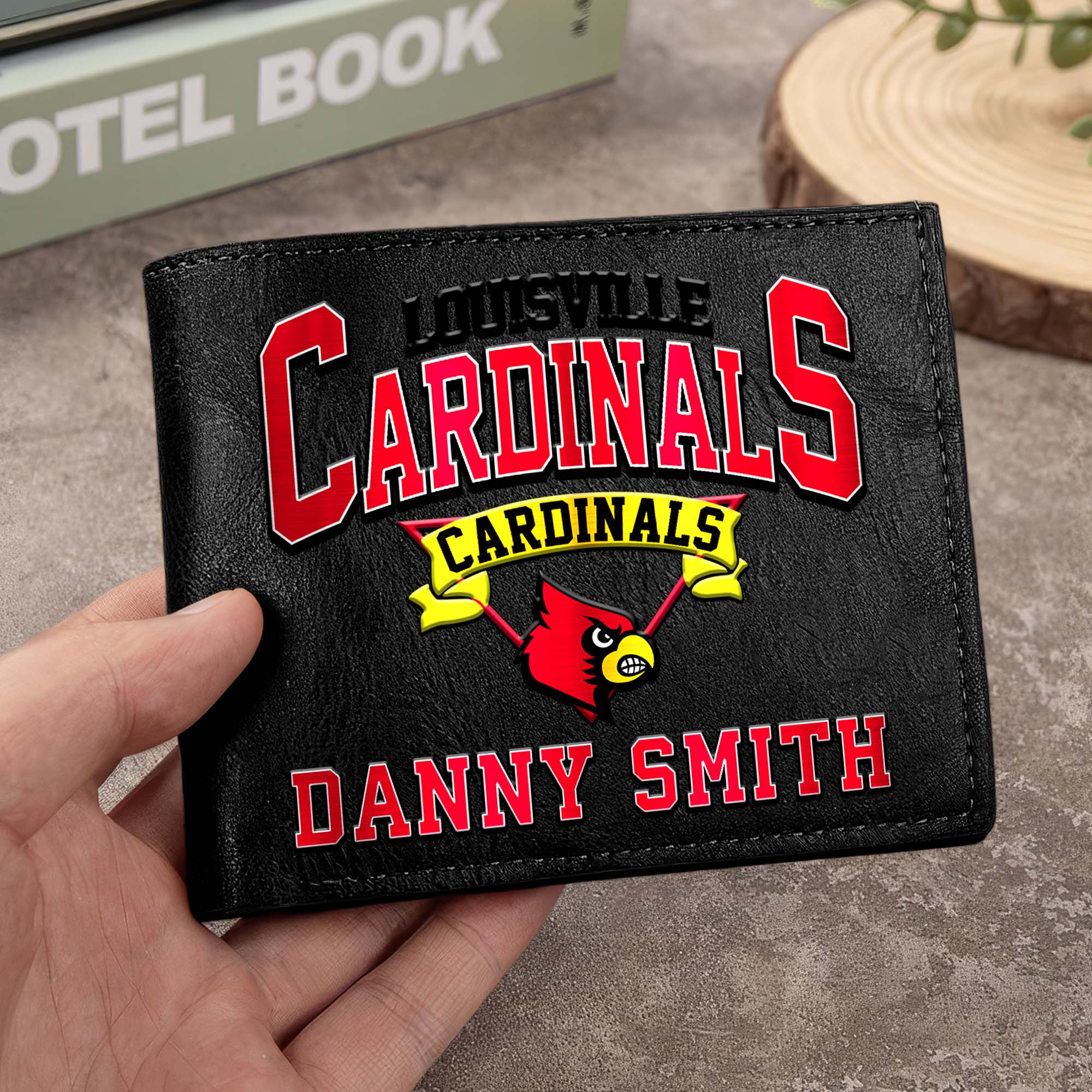 Louisville Cardinals Men Wallet Custom Your Name, Football Team Men Wallet For Fans, Gifts For Football Lovers EHIVM-02261050