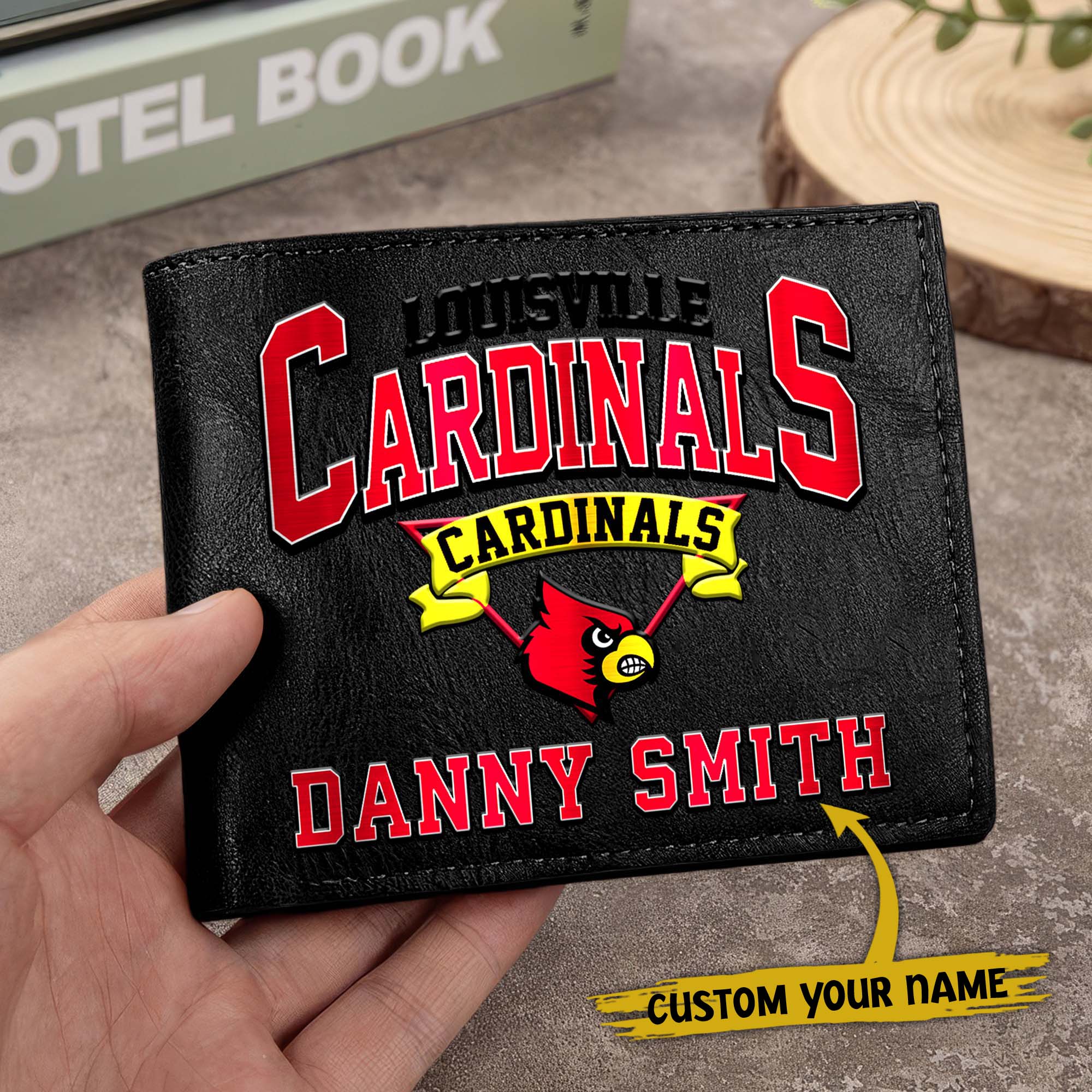 Alternative view of Louisville Cardinals Men Wallet Custom Your Name, Football Team Men Wallet For Fans, Gifts For Football Lovers EHIVM-02261050