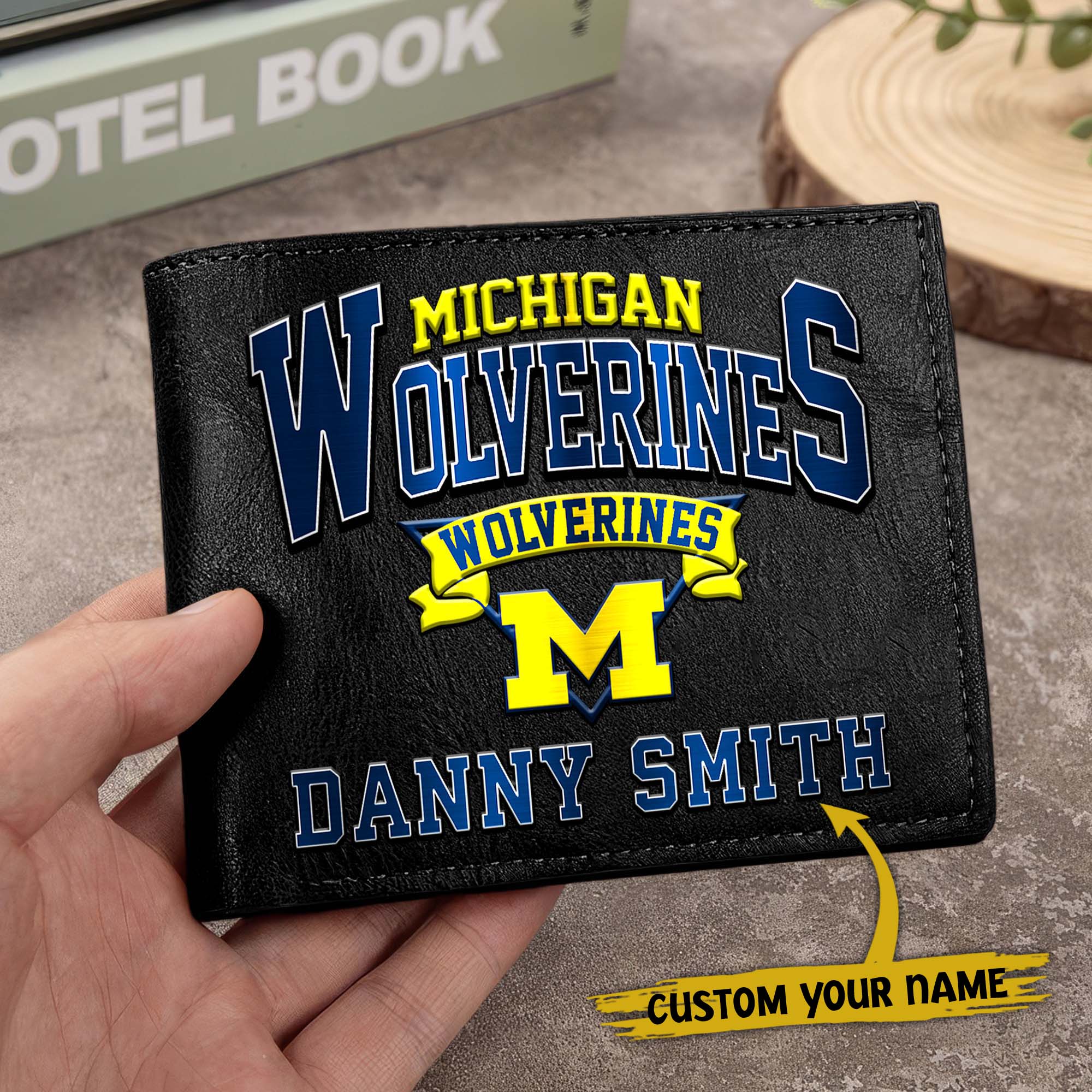 Alternative view of Michigan Wolverines Men Wallet Custom Your Name, Football Team Men Wallet For Fans, Gifts For Football Lovers EHIVM-02261050