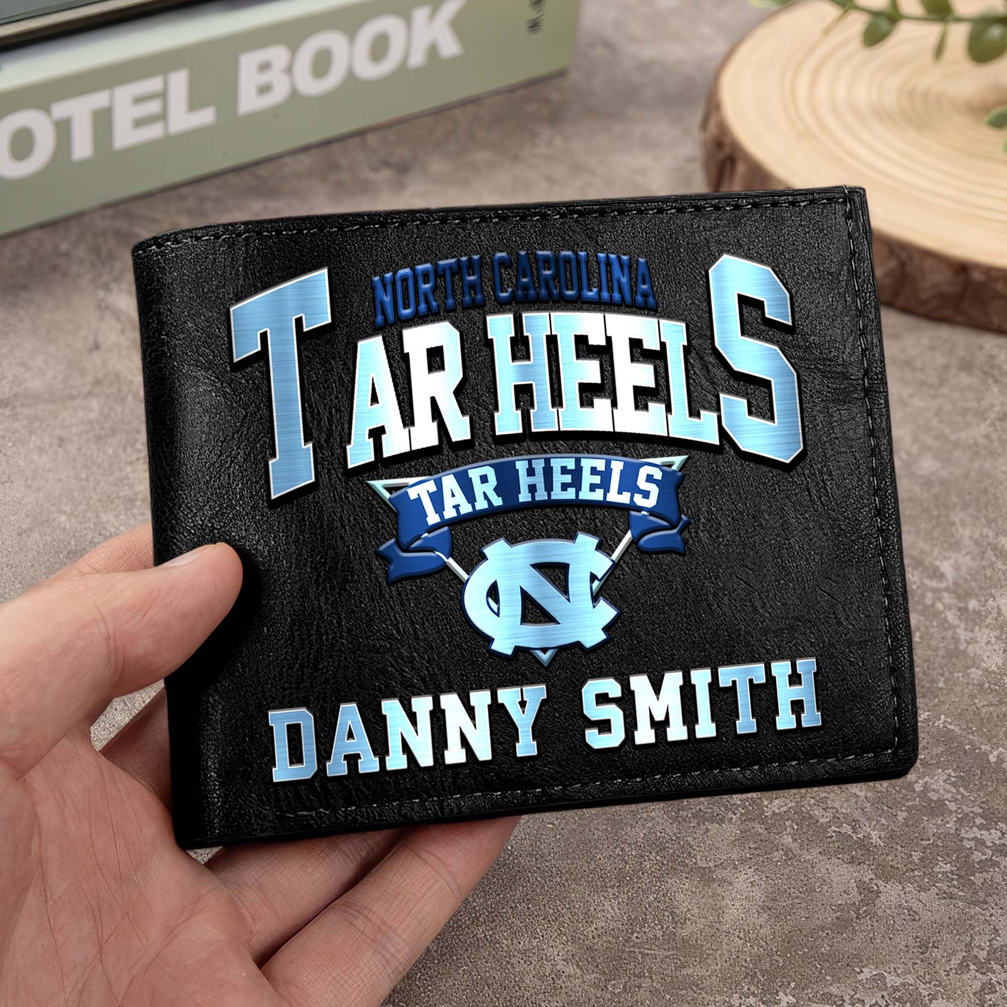 North Carolina Tar Heels Men Wallet Custom Your Name, Football Team Men Wallet For Fans, Gifts For Football Lovers EHIVM-02261050
