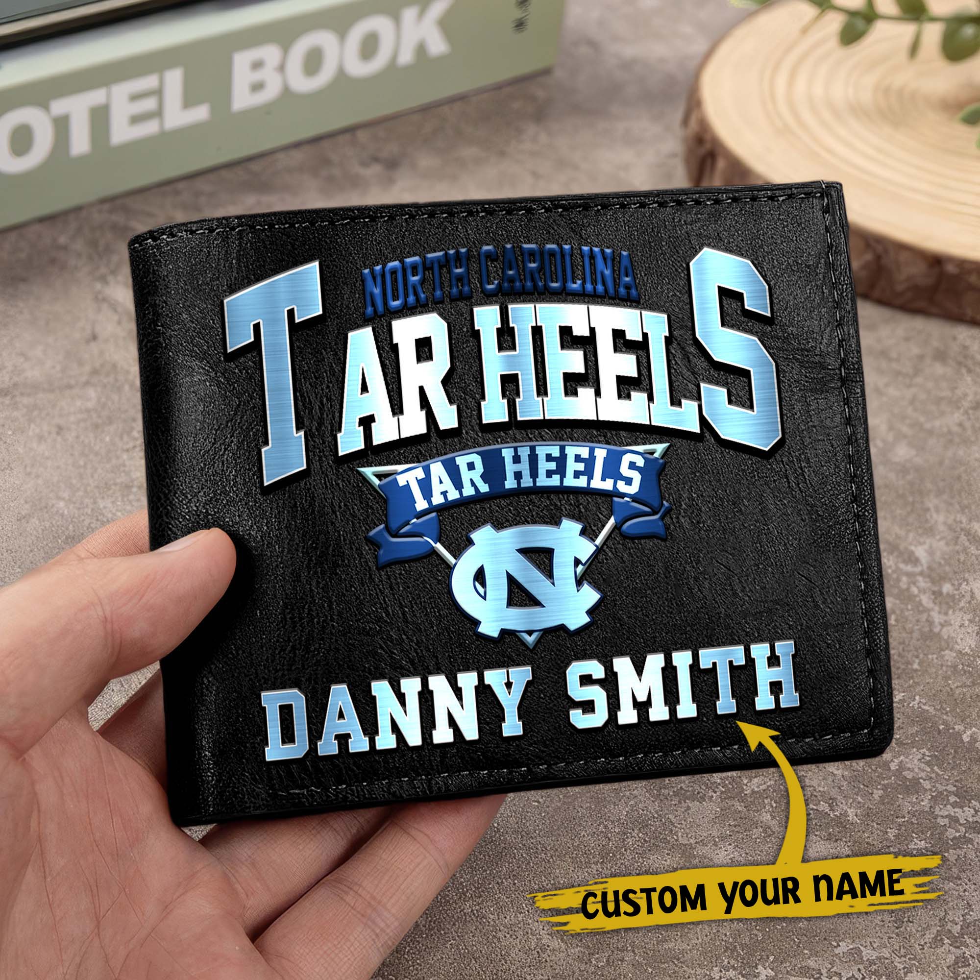 Alternative view of North Carolina Tar Heels Men Wallet Custom Your Name, Football Team Men Wallet For Fans, Gifts For Football Lovers EHIVM-02261050