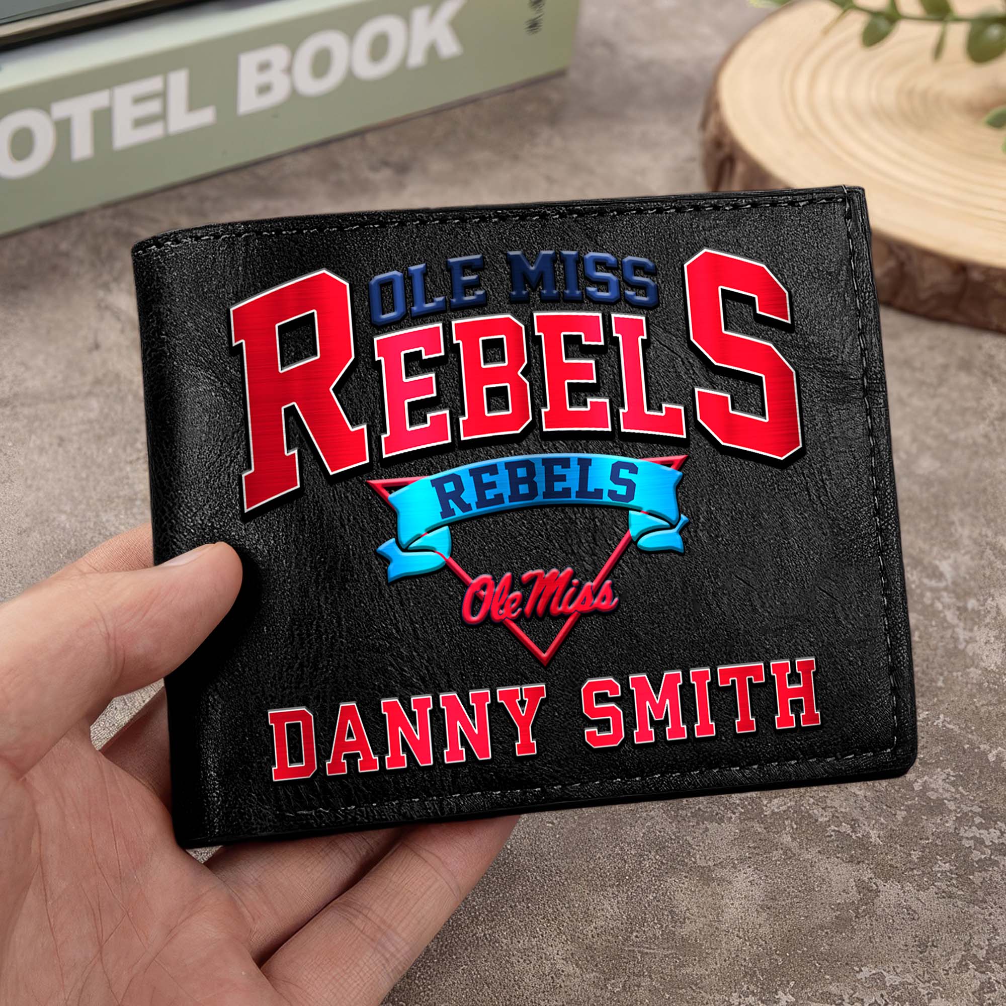 Ole Miss Rebels Men Wallet Custom Your Name, Football Team Men Wallet For Fans, Gifts For Football Lovers EHIVM-02261050