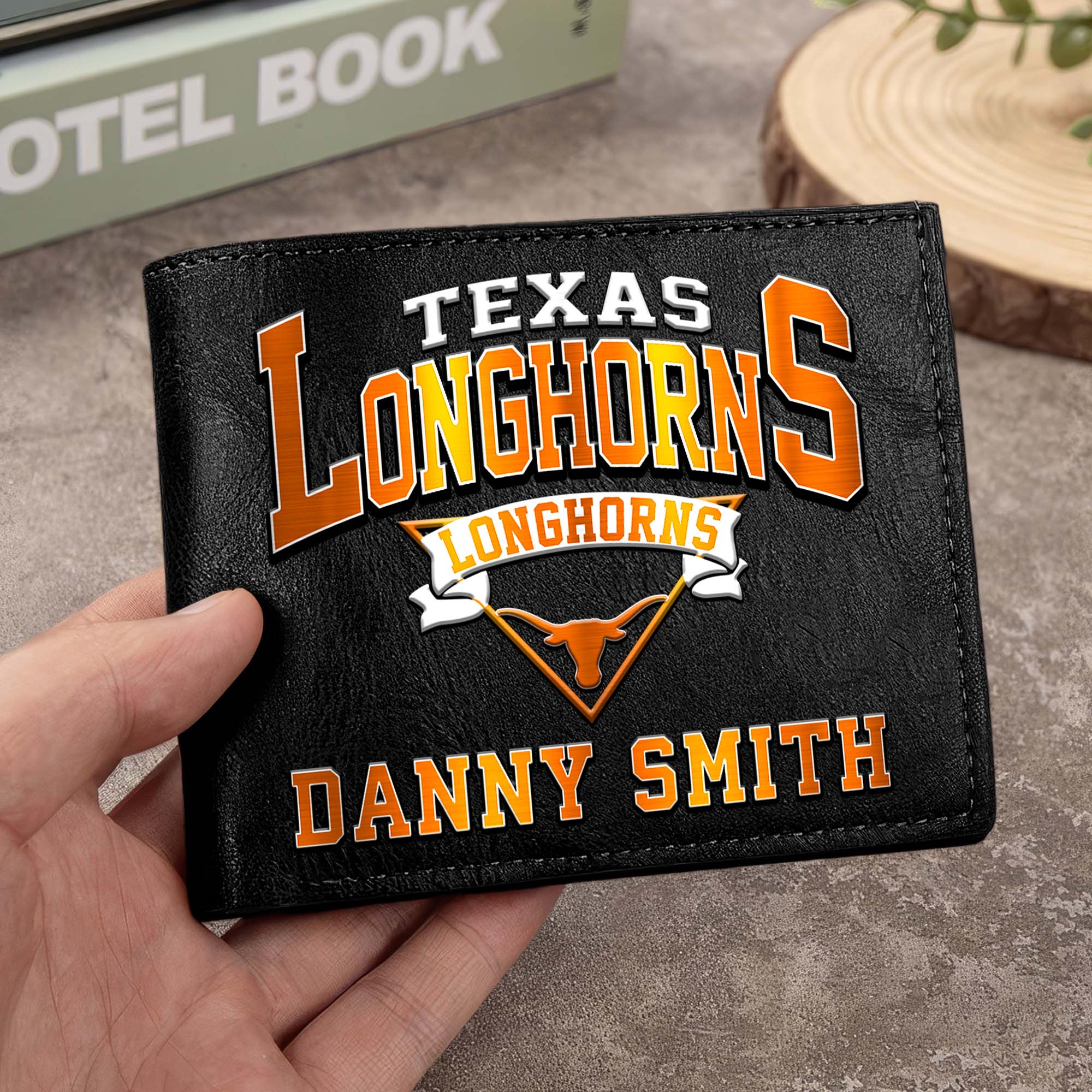 Texas Longhorns Men Wallet Custom Your Name, Football Team Men Wallet For Fans, Gifts For Football Lovers EHIVM-02261050