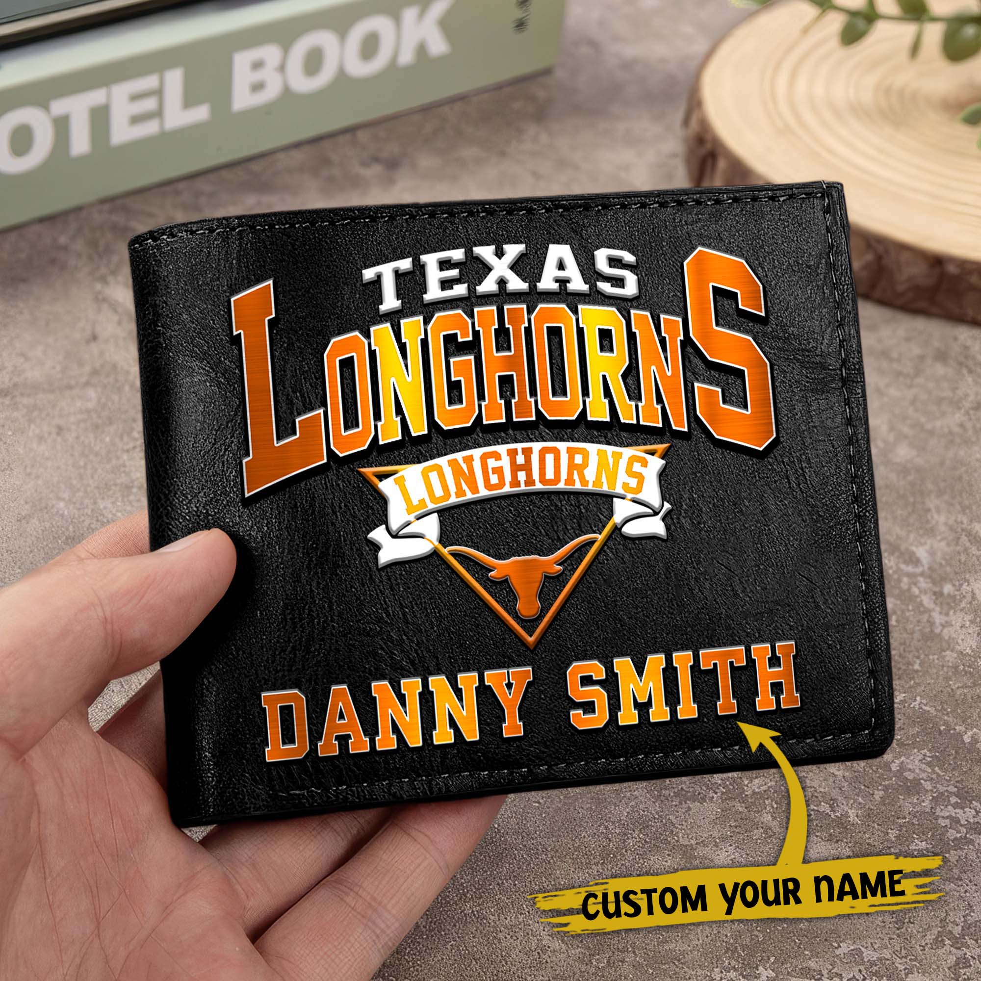 Alternative view of Texas Longhorns Men Wallet Custom Your Name, Football Team Men Wallet For Fans, Gifts For Football Lovers EHIVM-02261050