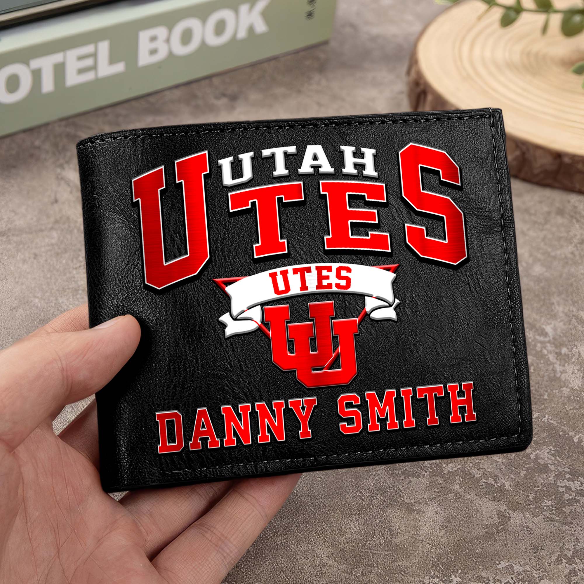 Utah Utes Men Wallet Custom Your Name, Football Team Men Wallet For Fans, Gifts For Football Lovers EHIVM-02261050