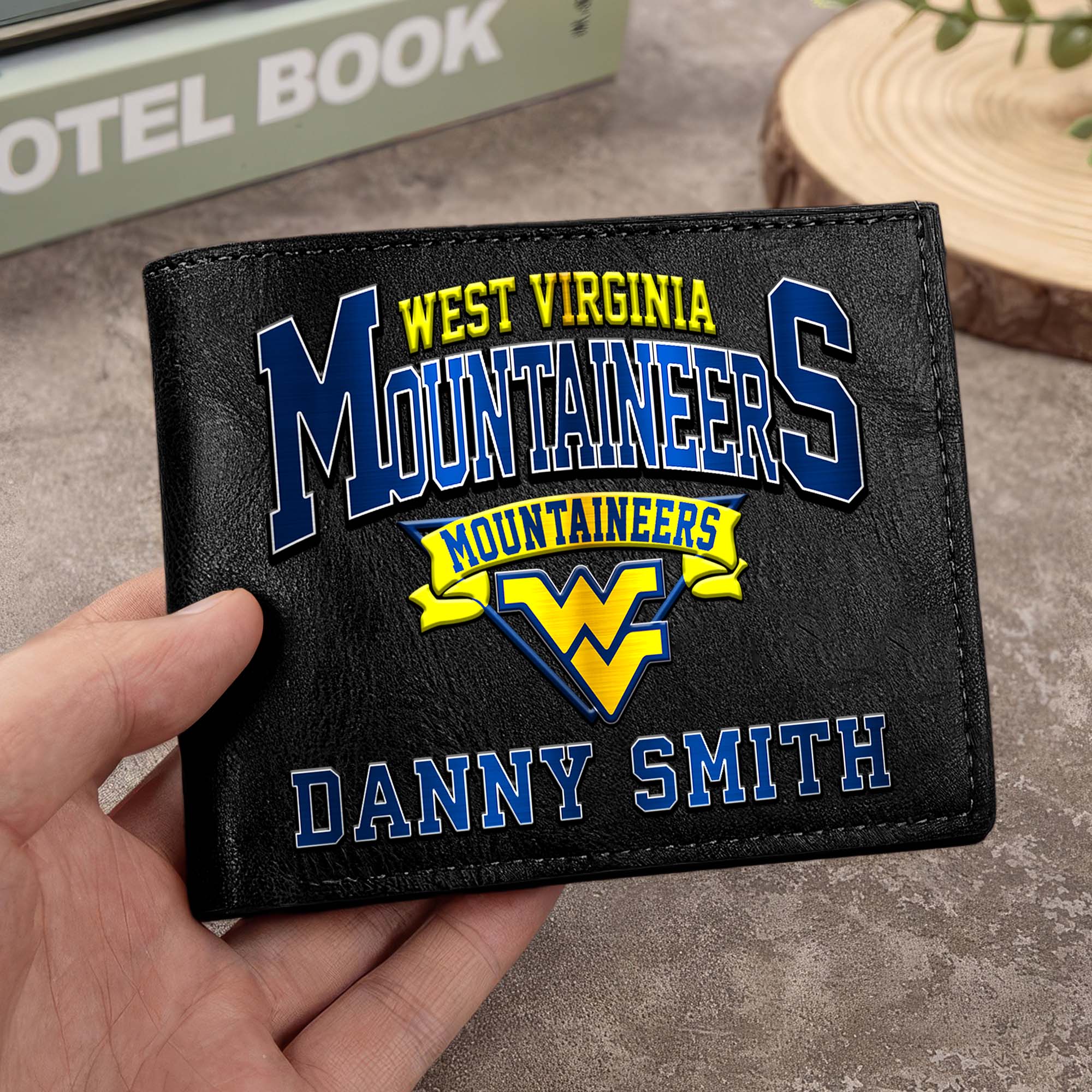 West Virginia Mountaineers Men Wallet Custom Your Name, Football Team Men Wallet For Fans, Gifts For Football Lovers EHIVM-02261050