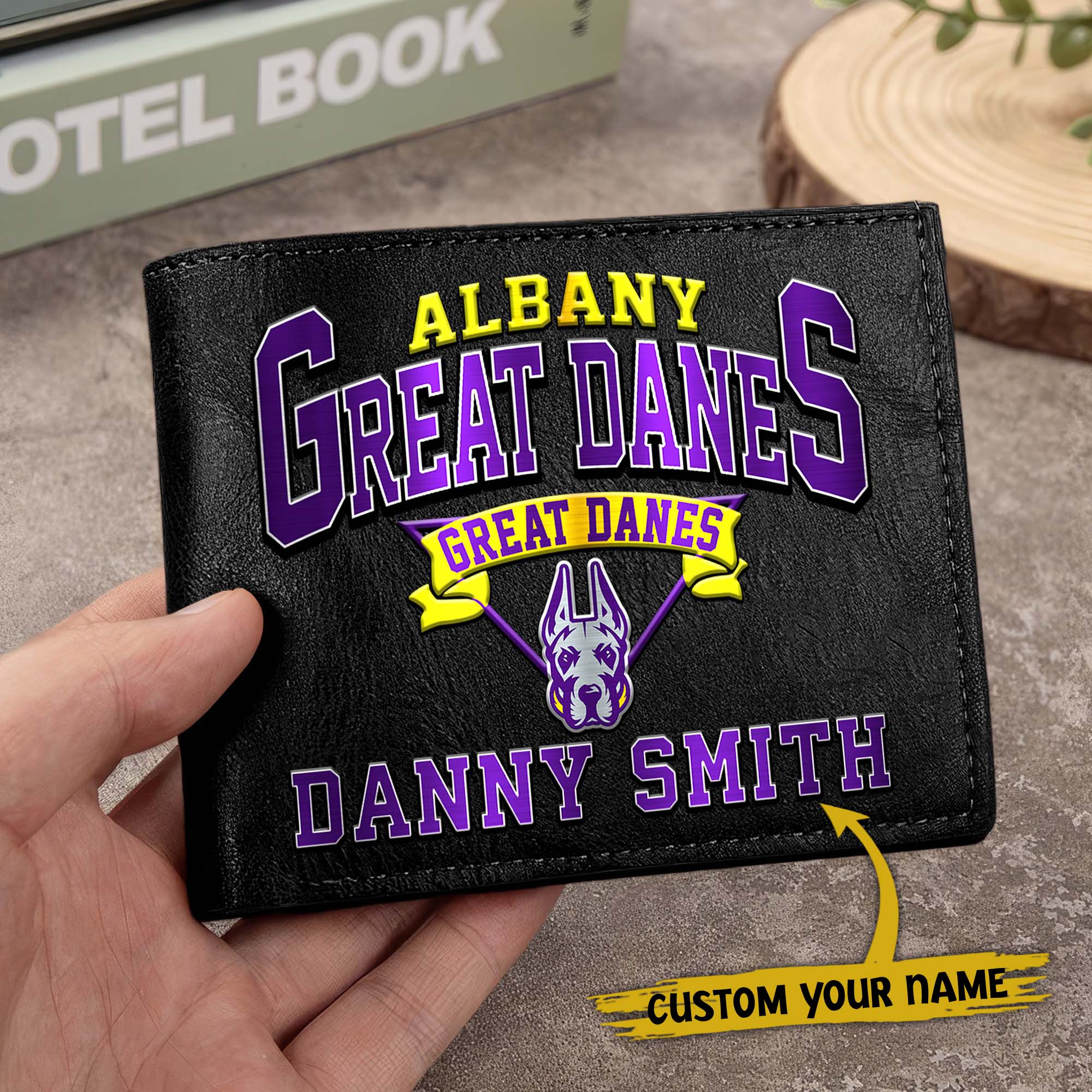 Alternative view of Albany Great Danes Men Wallet Custom Your Name, Football Team Men Wallet For Fans, Gifts For Football Lovers EHIVM-02261050