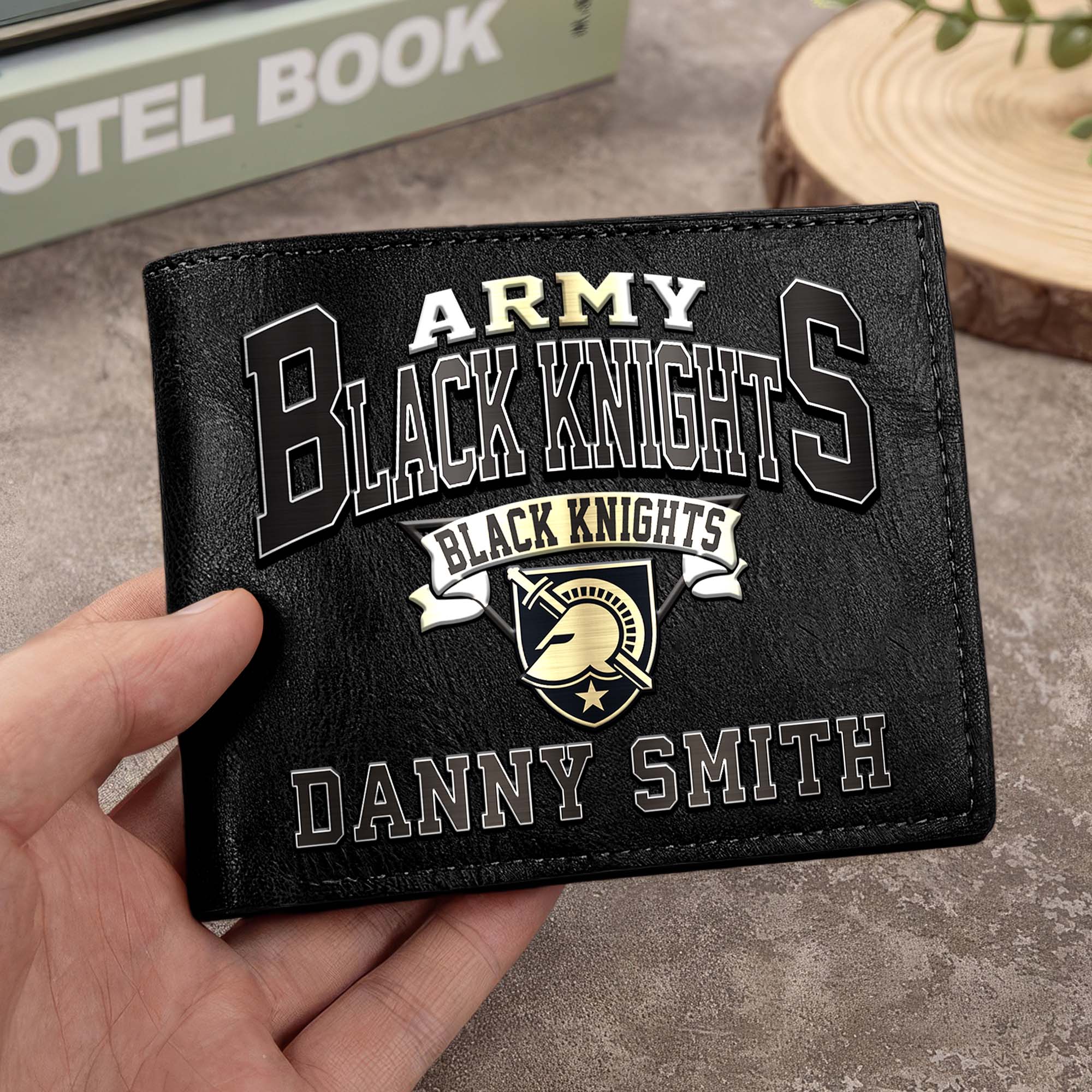 Army Black Knights Men Wallet Custom Your Name, Football Team Men Wallet For Fans, Gifts For Football Lovers EHIVM-02261050