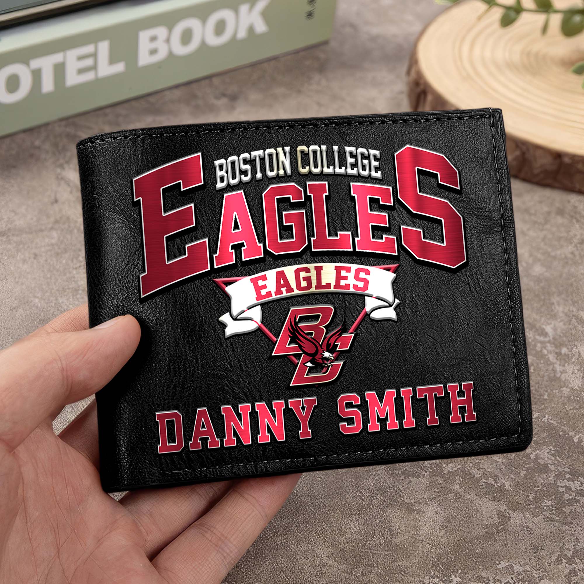Boston College Eagles Men Wallet Custom Your Name, Football Team Men Wallet For Fans, Gifts For Football Lovers EHIVM-02261050