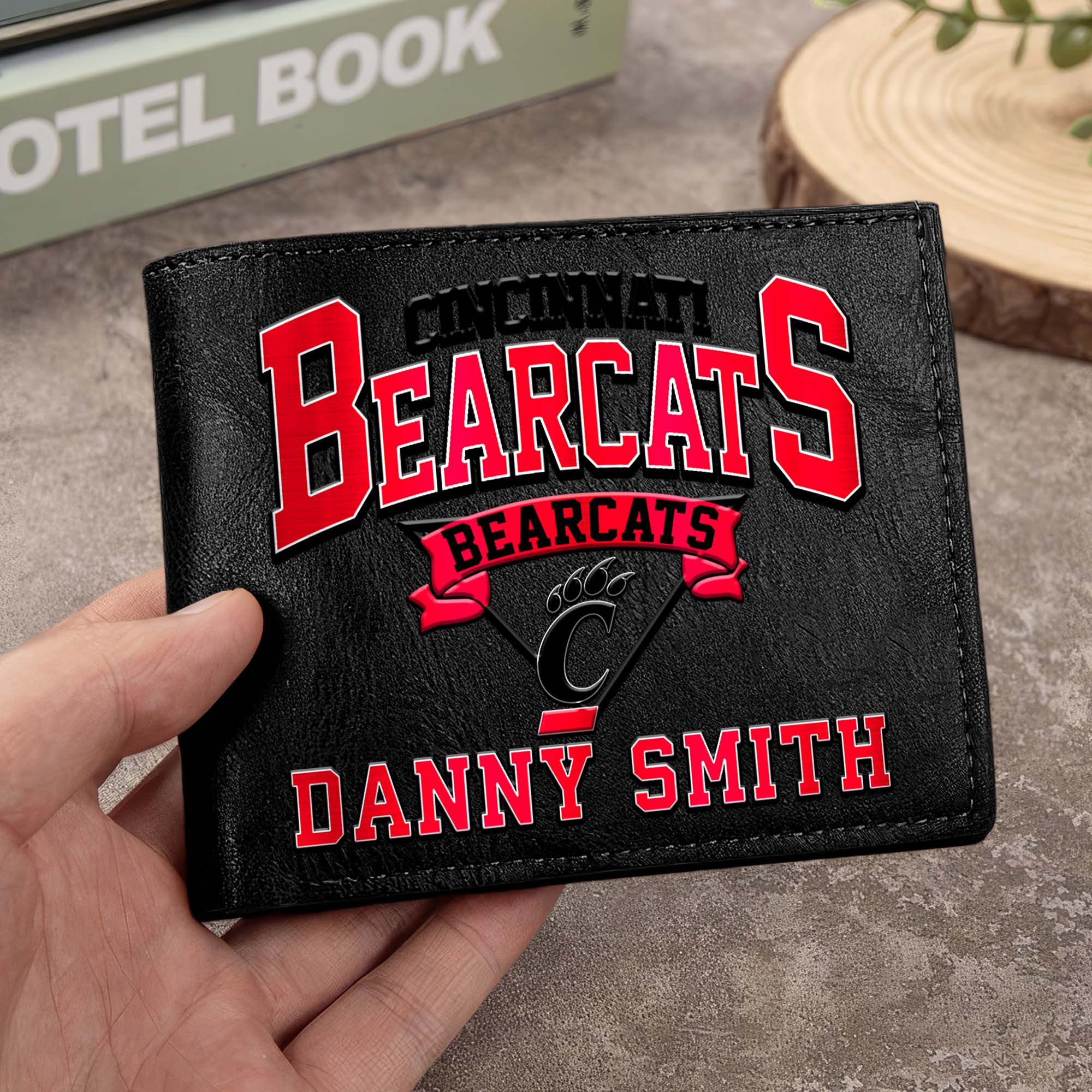 Cincinnati Bearcats Men Wallet Custom Your Name, Football Team Men Wallet For Fans, Gifts For Football Lovers EHIVM-02261050