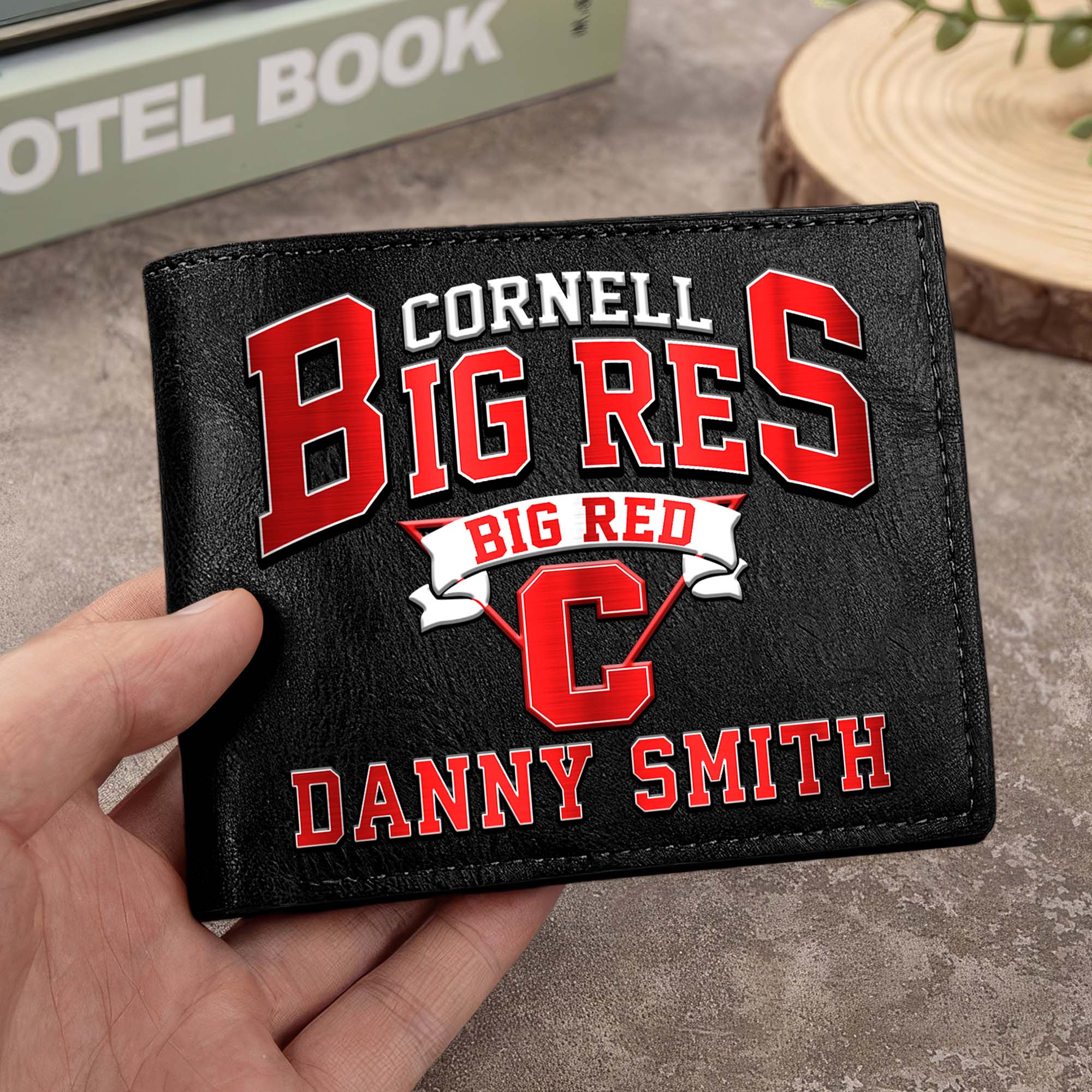 Cornell Big Red Men Wallet Custom Your Name, Football Team Men Wallet For Fans, Gifts For Football Lovers EHIVM-02261050