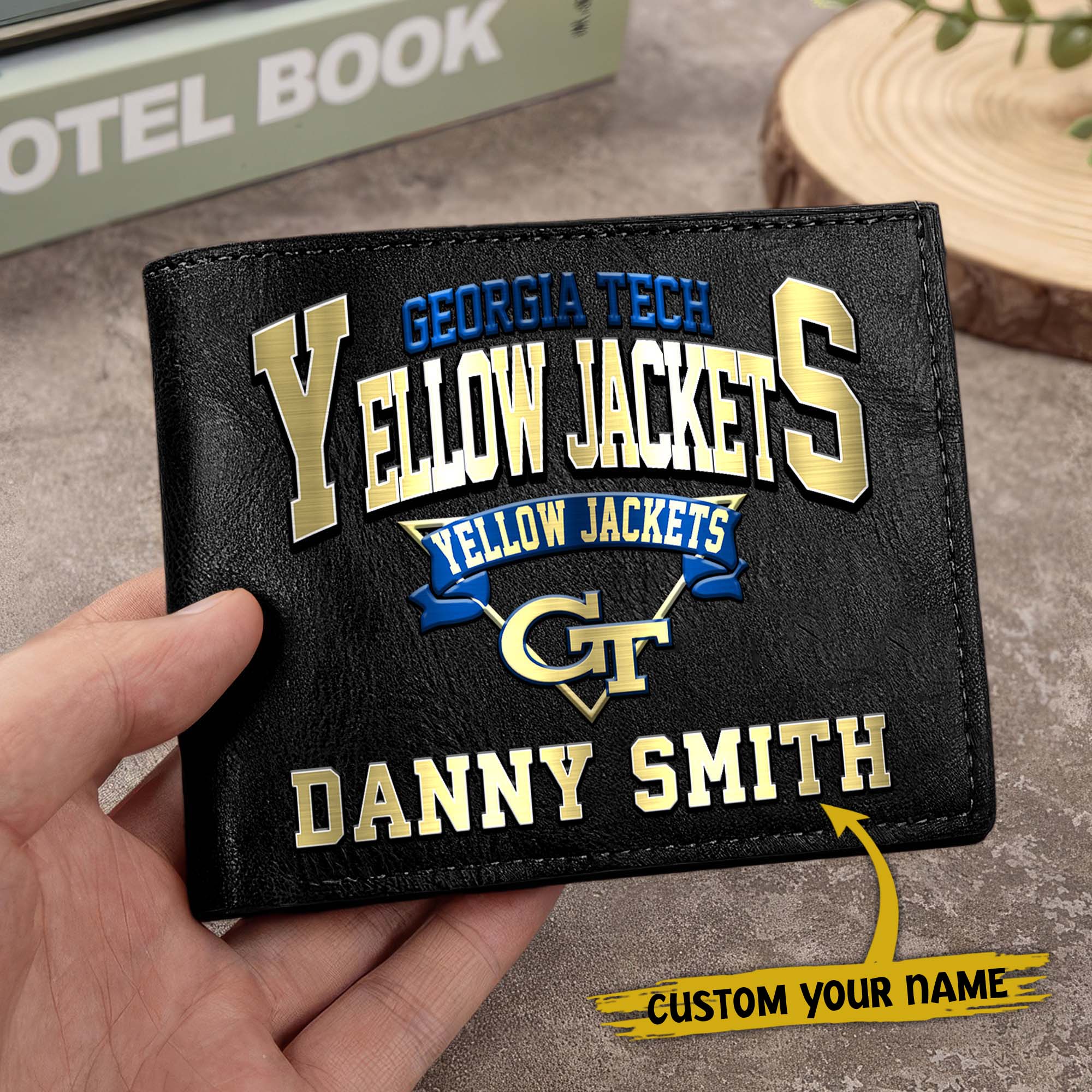 Alternative view of Georgia Tech Yellow Jackets Men Wallet Custom Your Name, Football Team Men Wallet For Fans, Gifts For Football Lovers EHIVM-02261050