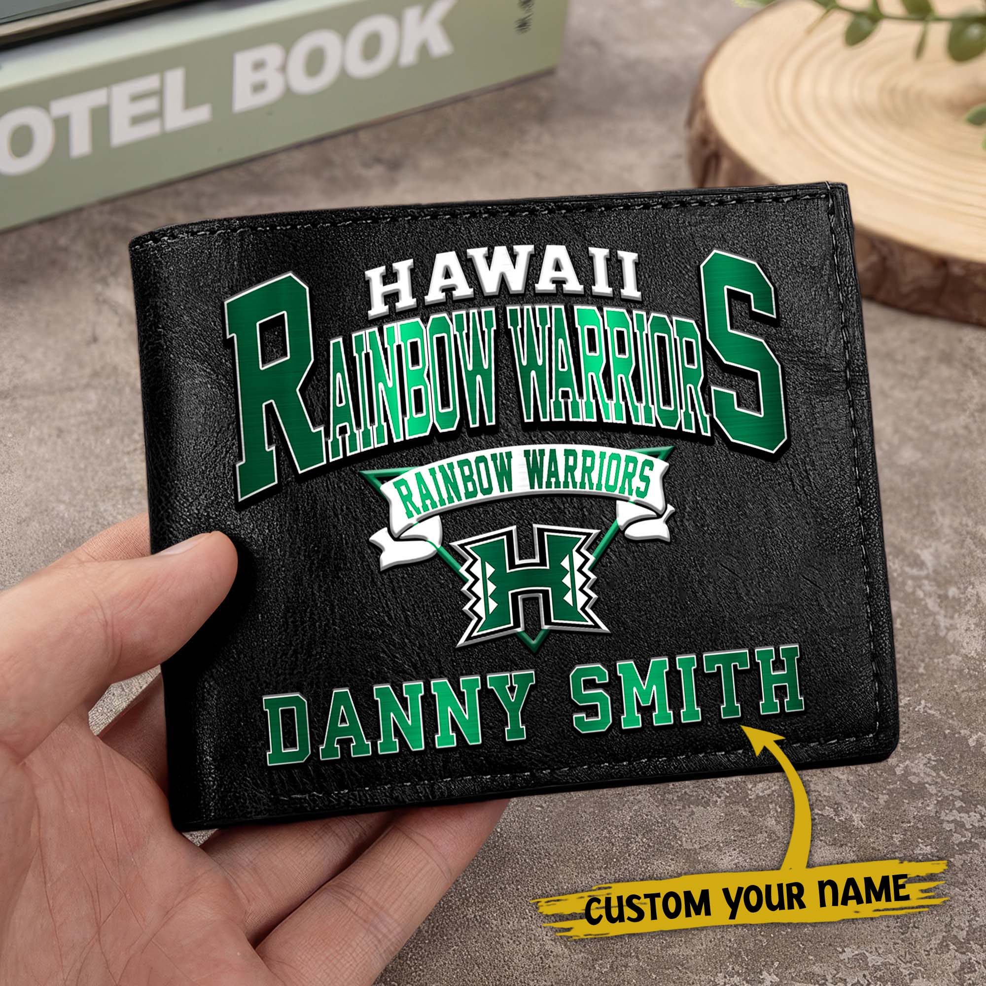 Alternative view of Hawaii Rainbow Warriors Men Wallet Custom Your Name, Football Team Men Wallet For Fans, Gifts For Football Lovers EHIVM-02261050