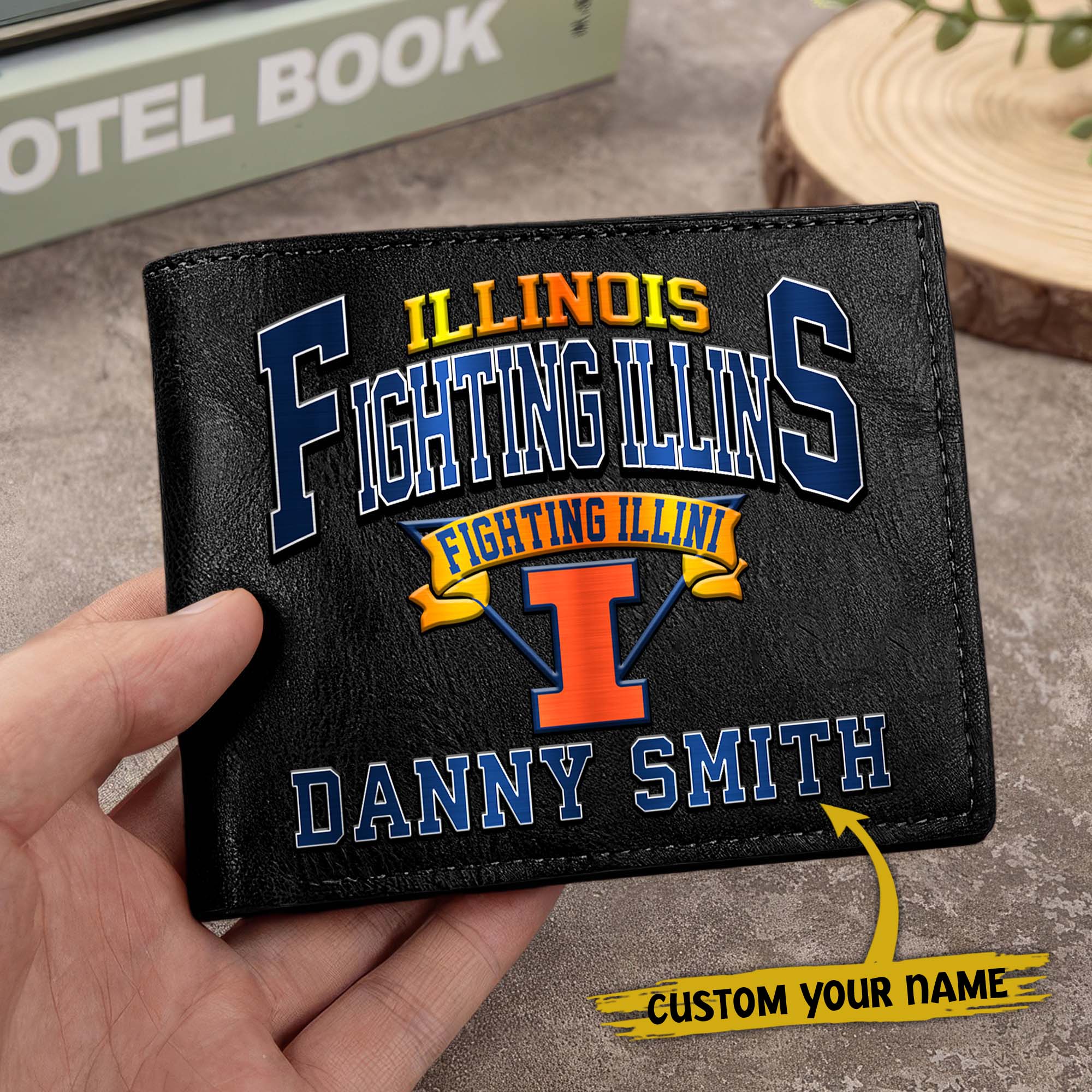 Alternative view of Illinois Fighting Illini Men Wallet Custom Your Name, Football Team Men Wallet For Fans, Gifts For Football Lovers EHIVM-02261050