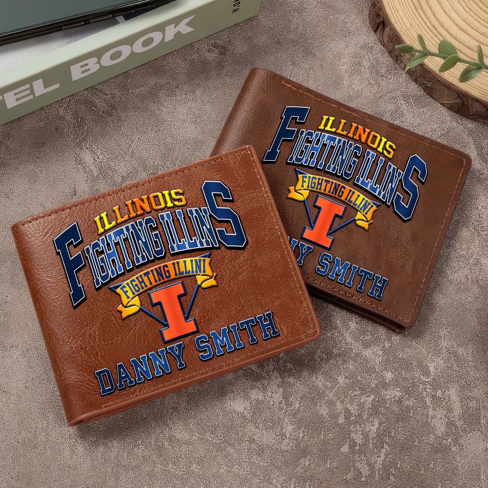 Illinois Fighting Illini Men Wallet Custom Your Name, Football Team Men Wallet For Fans, Gifts For Football Lovers EHIVM-02261050 - Image 5