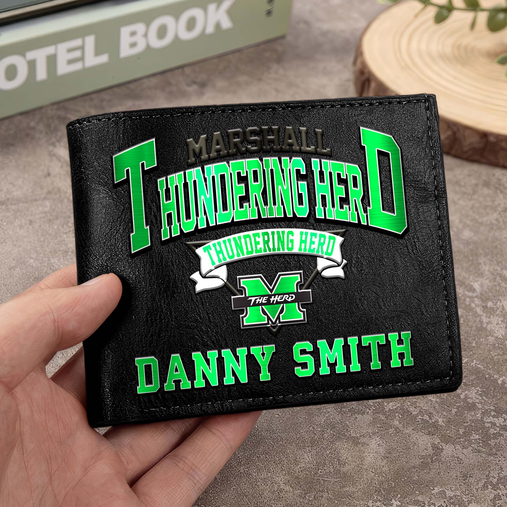 Marshall Thundering Herd Men Wallet Custom Your Name, Football Team Men Wallet For Fans, Gifts For Football Lovers EHIVM-02261050