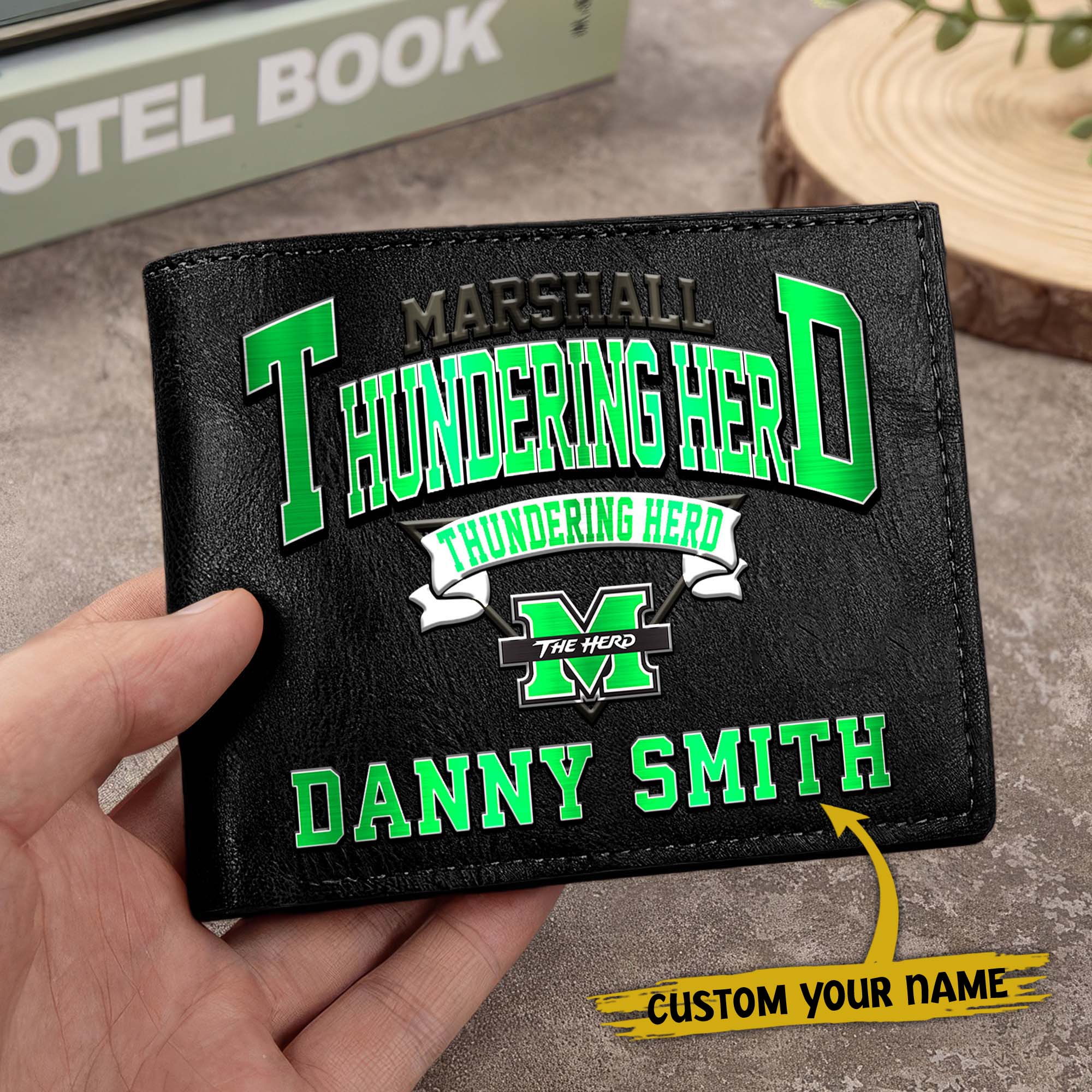 Alternative view of Marshall Thundering Herd Men Wallet Custom Your Name, Football Team Men Wallet For Fans, Gifts For Football Lovers EHIVM-02261050