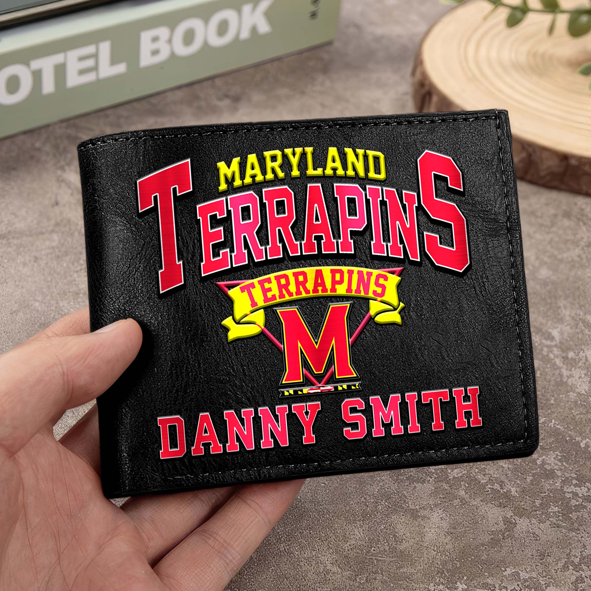 Maryland Terrapins Men Wallet Custom Your Name, Football Team Men Wallet For Fans, Gifts For Football Lovers EHIVM-02261050