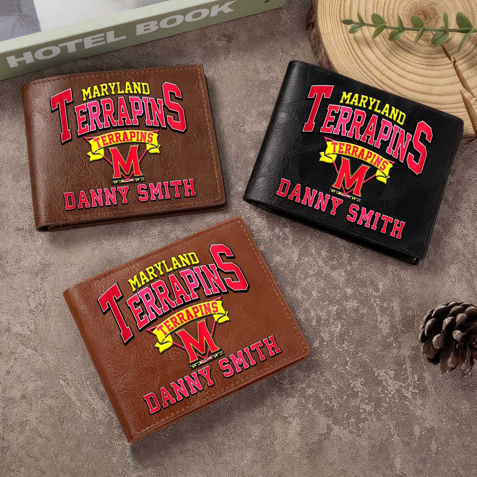 Maryland Terrapins Men Wallet Custom Your Name, Football Team Men Wallet For Fans, Gifts For Football Lovers EHIVM-02261050 - Image 3