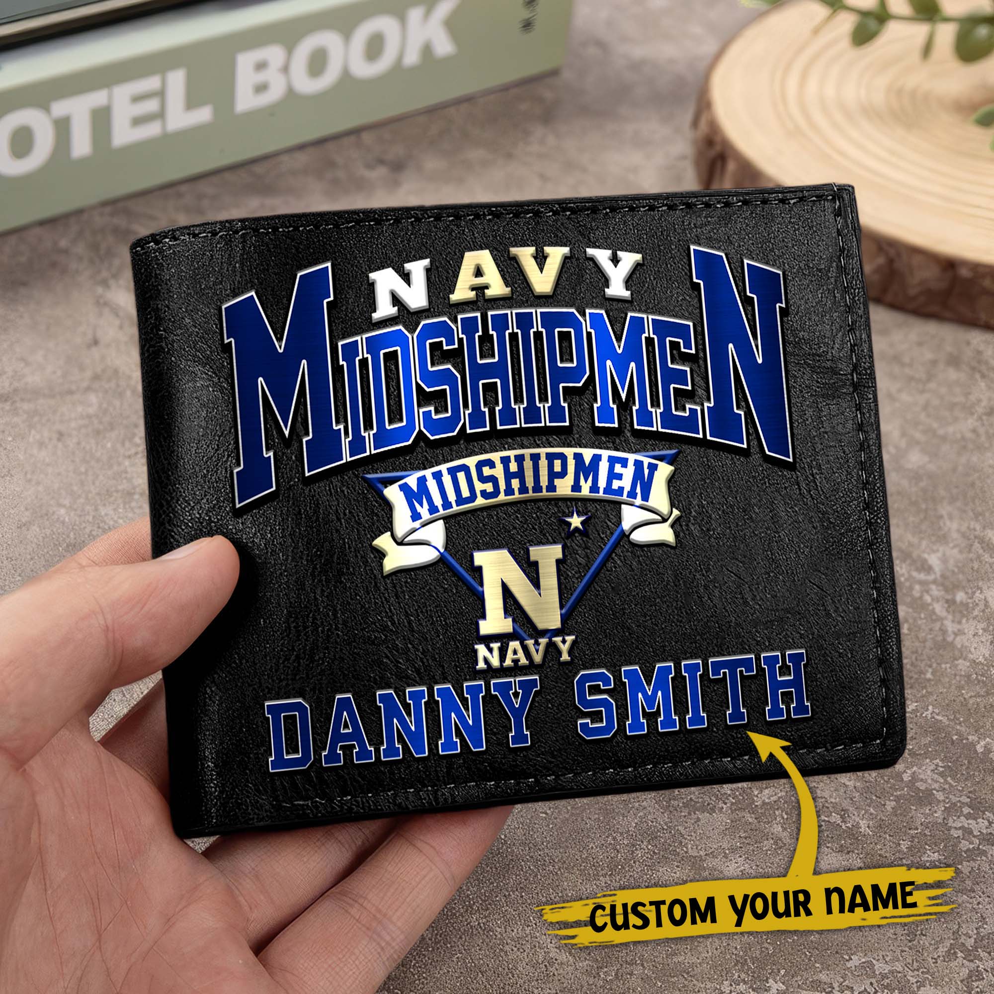 Alternative view of Navy Midshipmen Men Wallet Custom Your Name, Football Team Men Wallet For Fans, Gifts For Football Lovers EHIVM-02261050