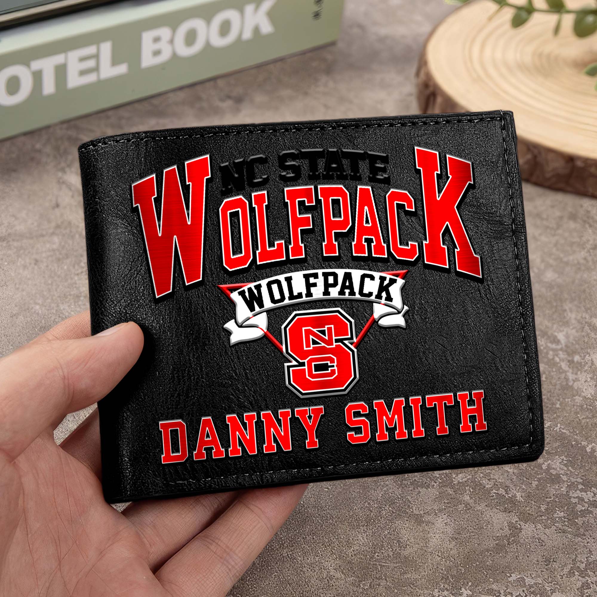 NC State Wolfpack Men Wallet Custom Your Name, Football Team Men Wallet For Fans, Gifts For Football Lovers EHIVM-02261050