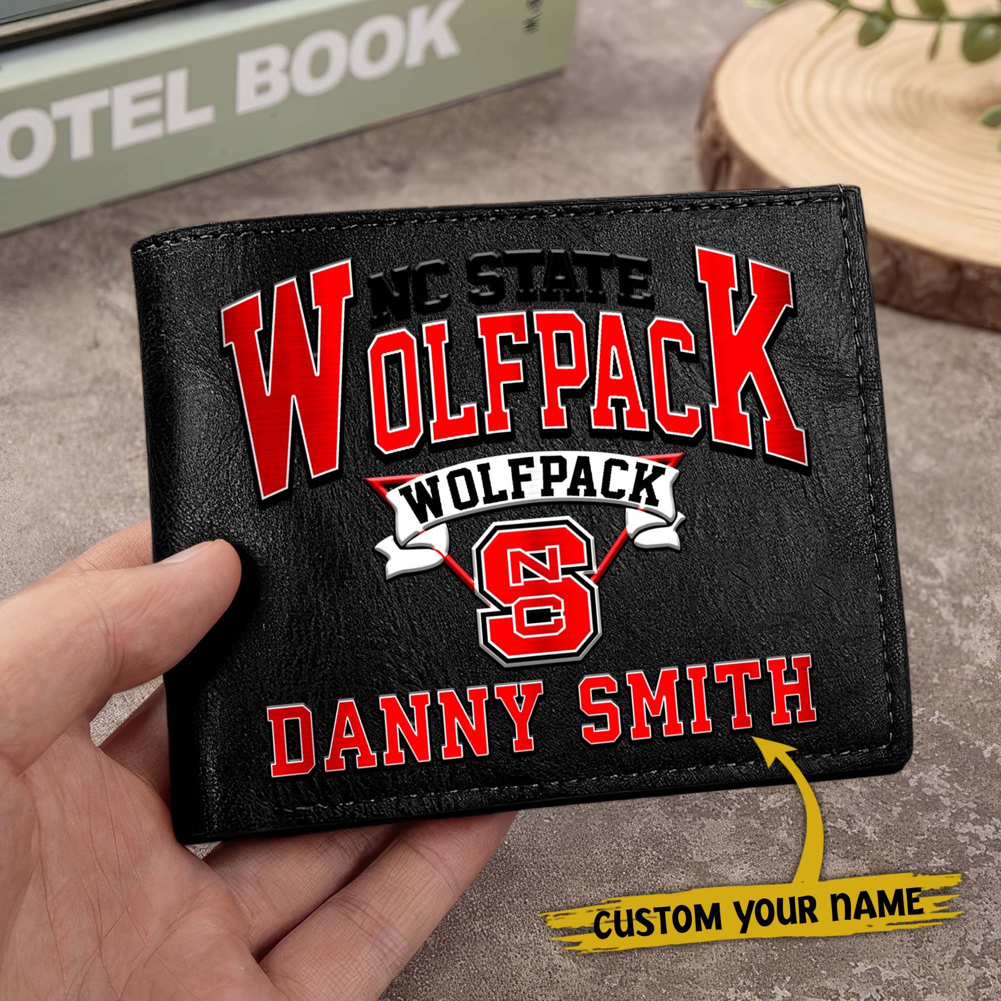 Alternative view of NC State Wolfpack Men Wallet Custom Your Name, Football Team Men Wallet For Fans, Gifts For Football Lovers EHIVM-02261050