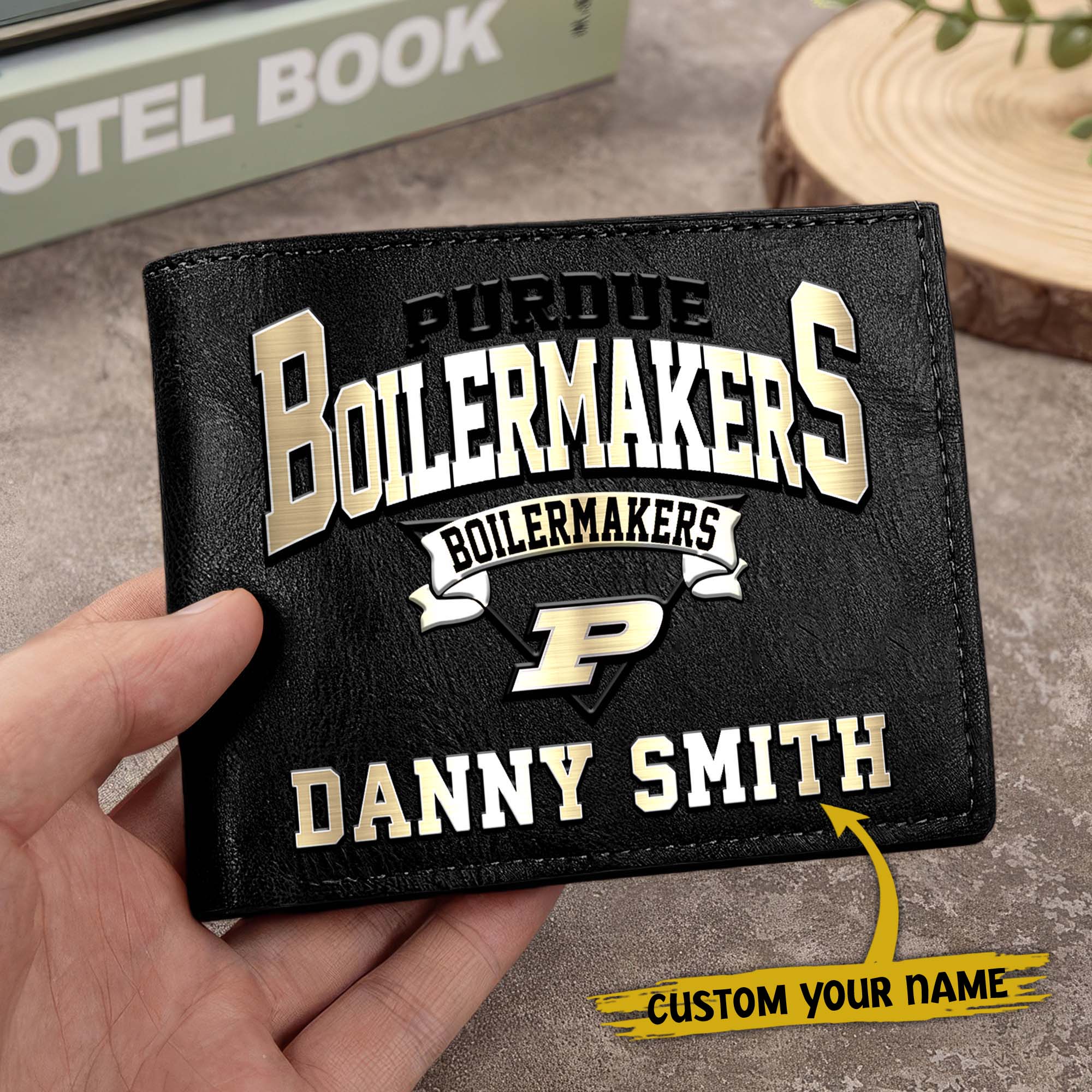Alternative view of Purdue Boilermakers Men Wallet Custom Your Name, Football Team Men Wallet For Fans, Gifts For Football Lovers EHIVM-02261050