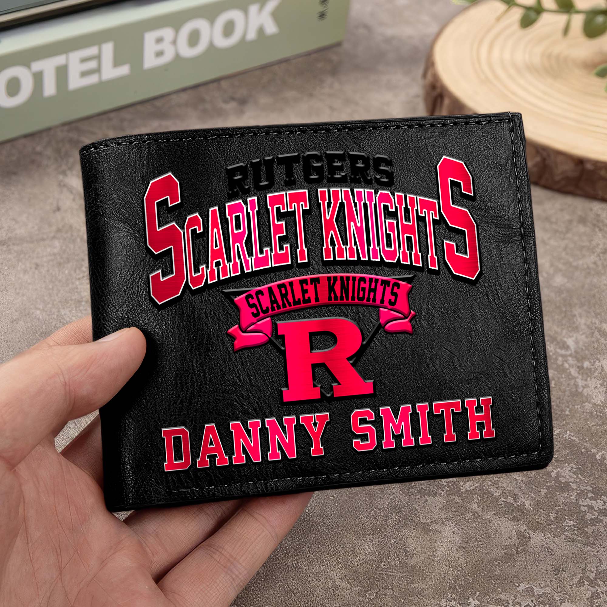 Rutgers Scarlet Knights Men Wallet Custom Your Name, Football Team Men Wallet For Fans, Gifts For Football Lovers EHIVM-02261050