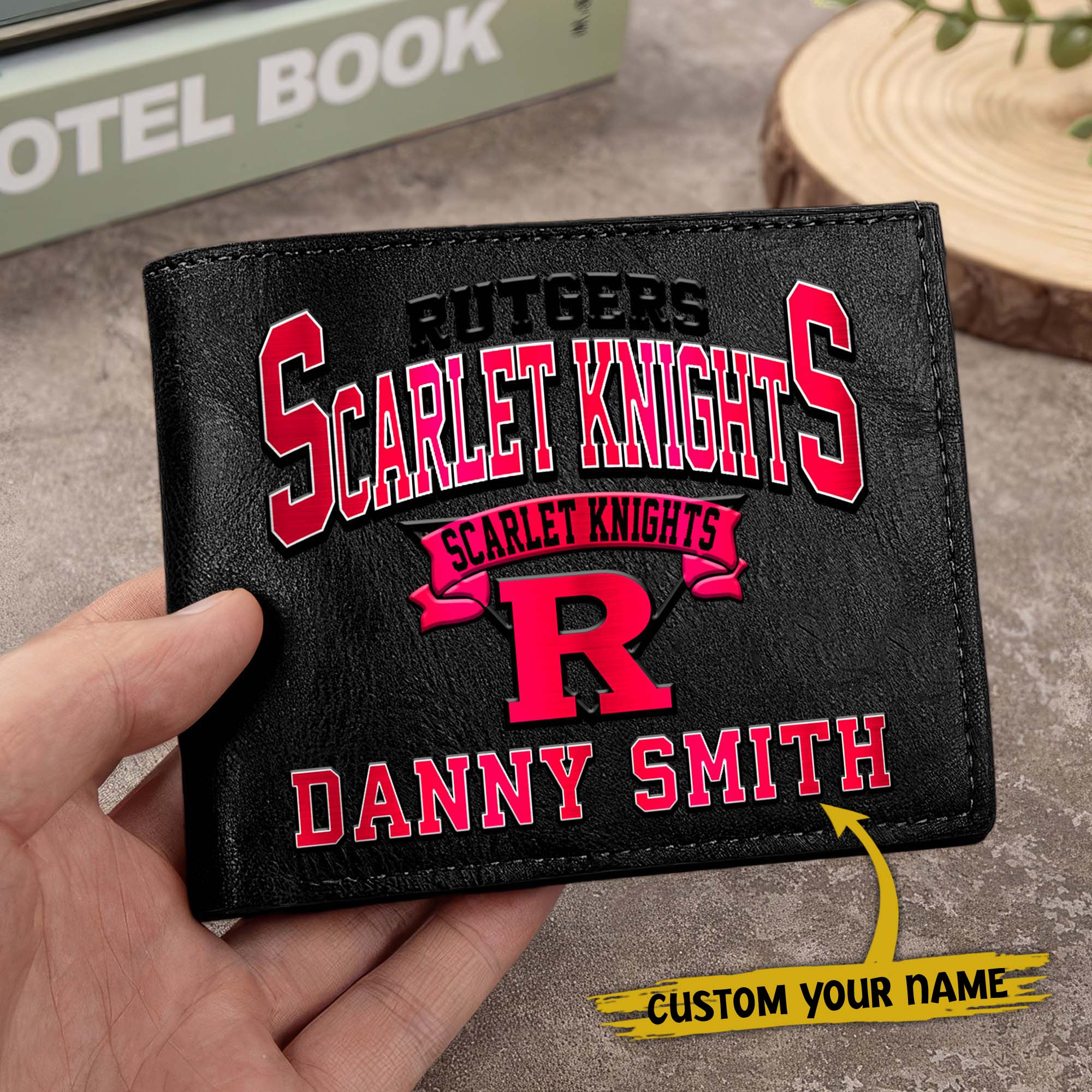 Alternative view of Rutgers Scarlet Knights Men Wallet Custom Your Name, Football Team Men Wallet For Fans, Gifts For Football Lovers EHIVM-02261050
