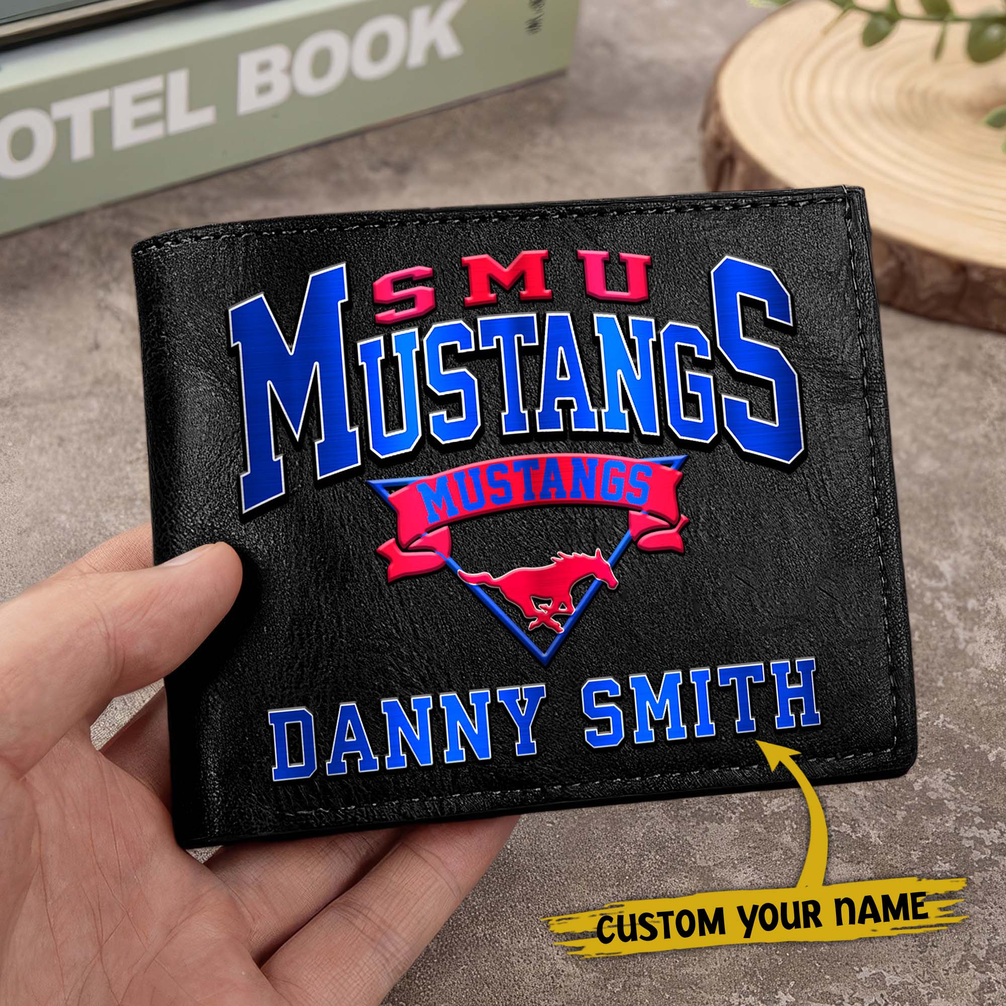 Alternative view of SMU Mustangs Men Wallet Custom Your Name, Football Team Men Wallet For Fans, Gifts For Football Lovers EHIVM-02261050