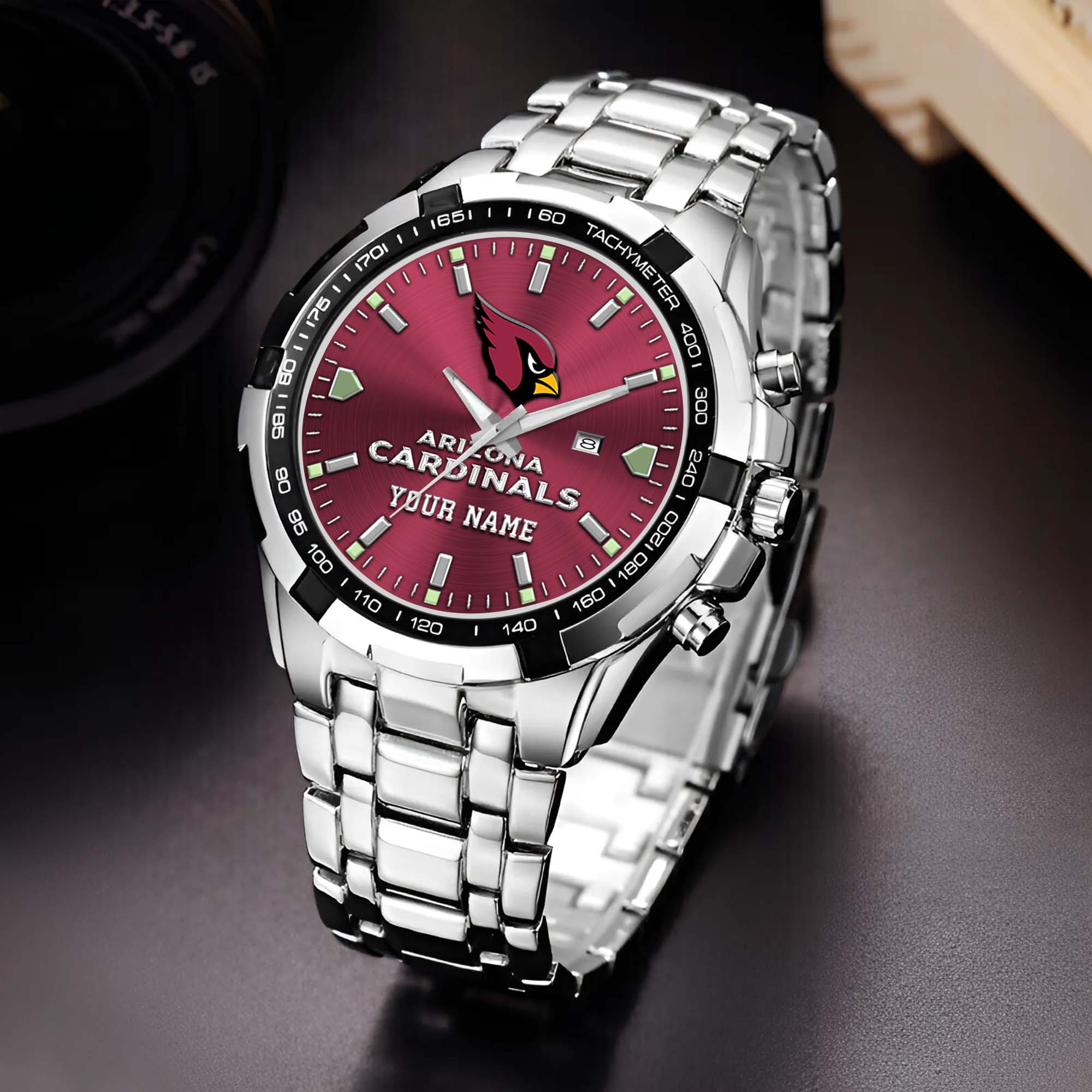 Arizona Cardinals Alloy Men Quartz Watch Custom Your Name, Sport Men Watch, FootBall Fan Gifts EHIVM-0213860