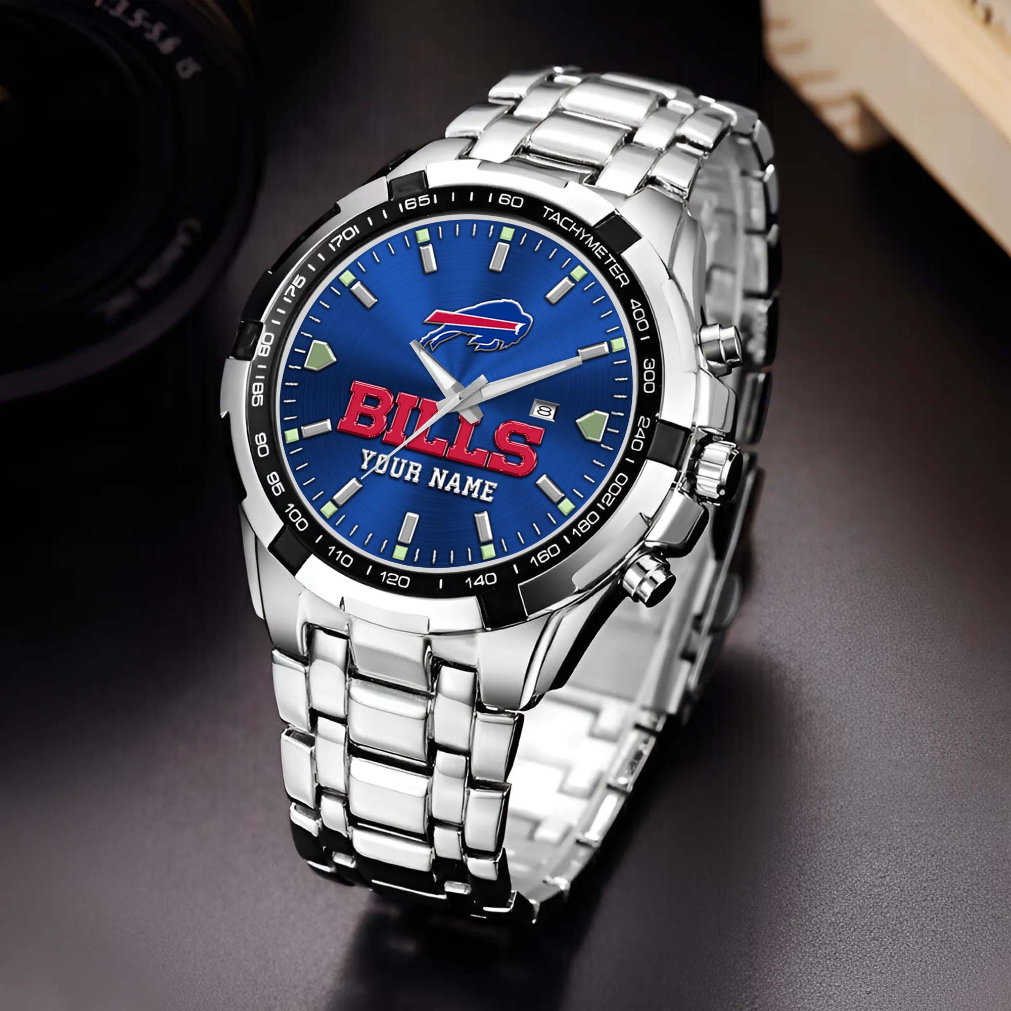 Buffalo Bills Alloy Men Quartz Watch Custom Your Name, Sport Men Watch, FootBall Fan Gifts EHIVM-0213860