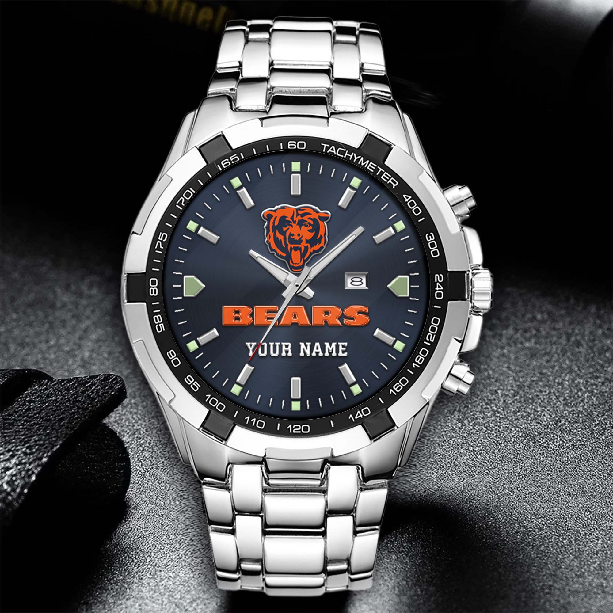 Alternative view of Chicago Bears Alloy Men Quartz Watch Custom Your Name, Sport Men Watch, FootBall Fan Gifts EHIVM-0213860