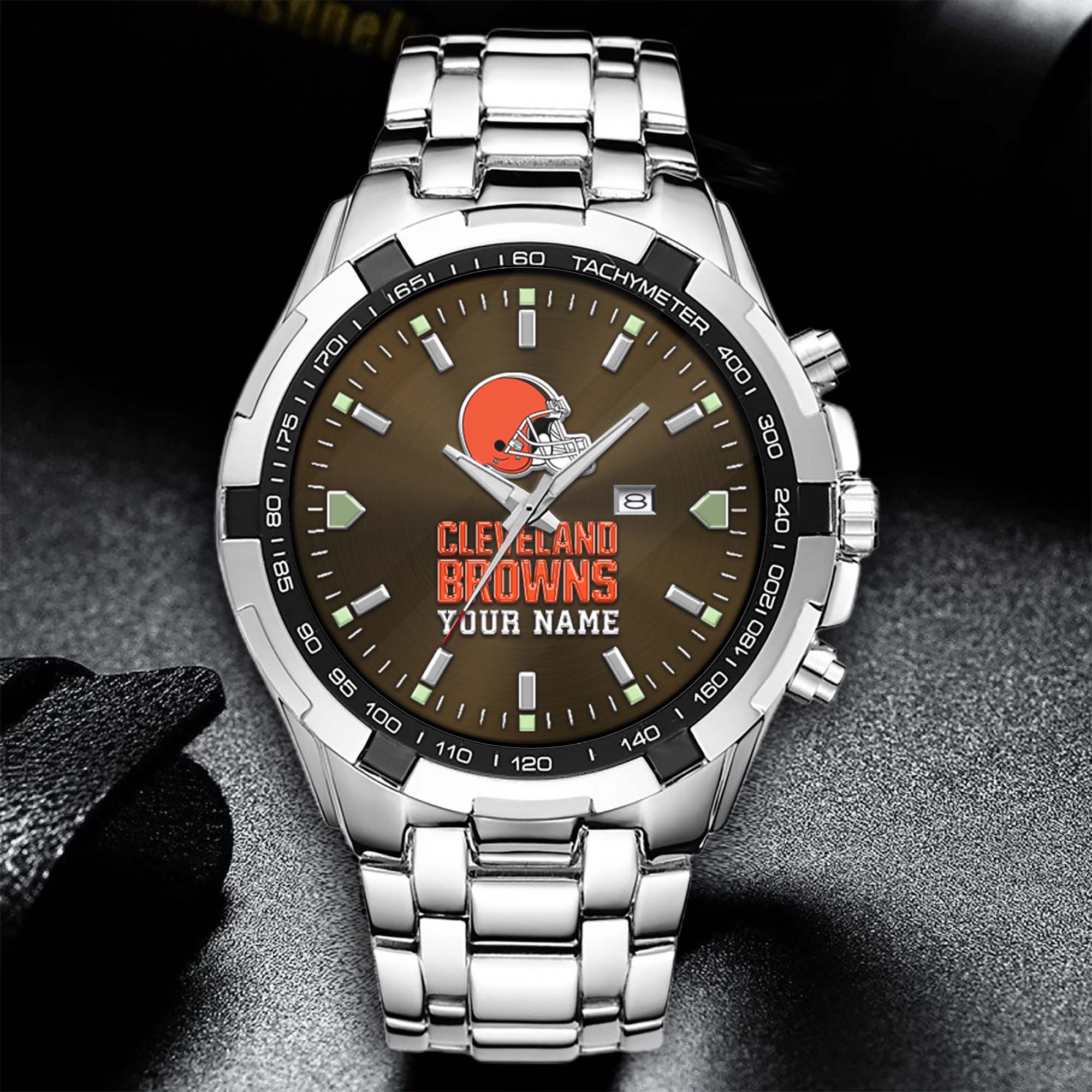 Alternative view of Cleveland Browns Alloy Men Quartz Watch Custom Your Name, Sport Men Watch, FootBall Fan Gifts EHIVM-0213860
