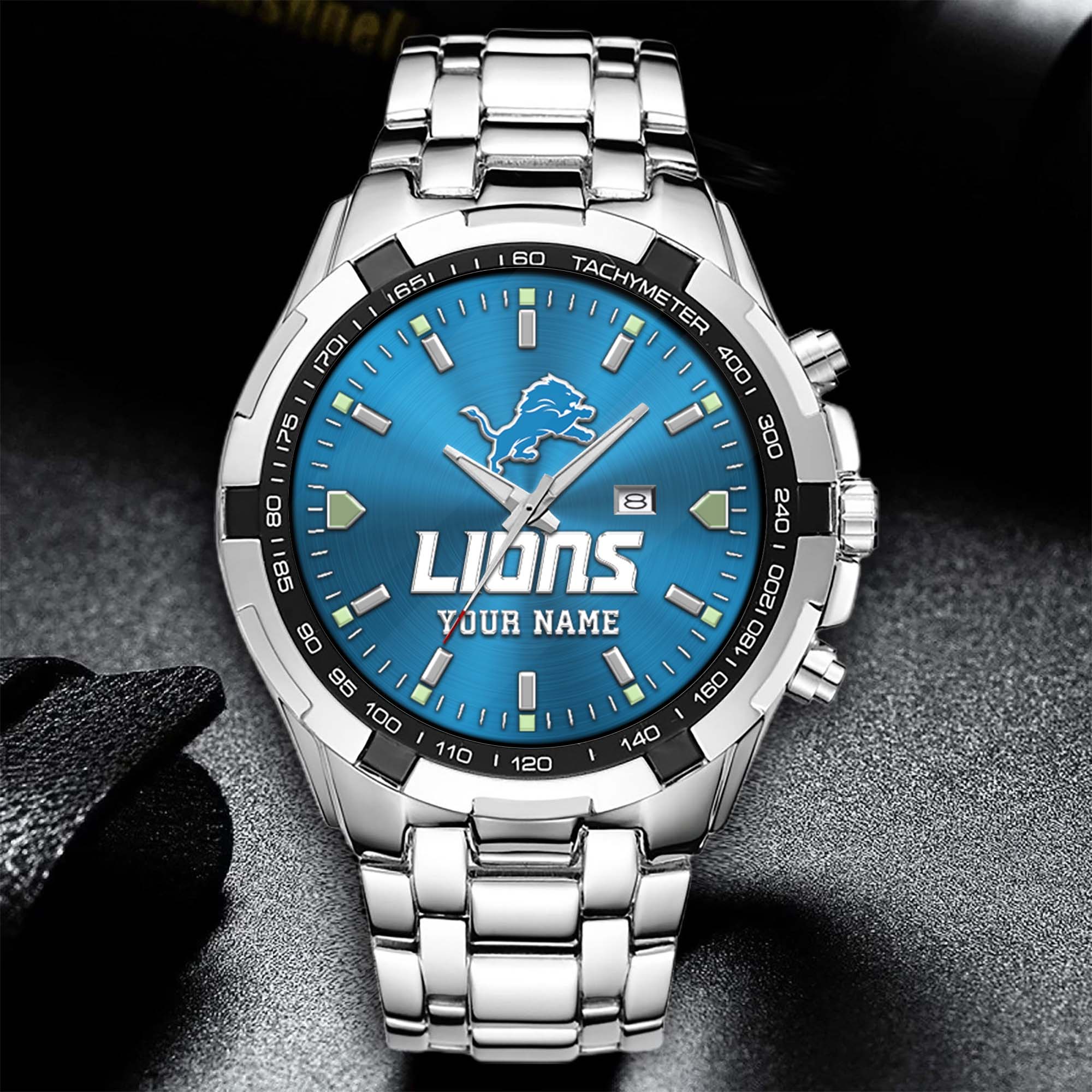Alternative view of Detroit Lions Alloy Men Quartz Watch Custom Your Name, Sport Men Watch, FootBall Fan Gifts EHIVM-0213860