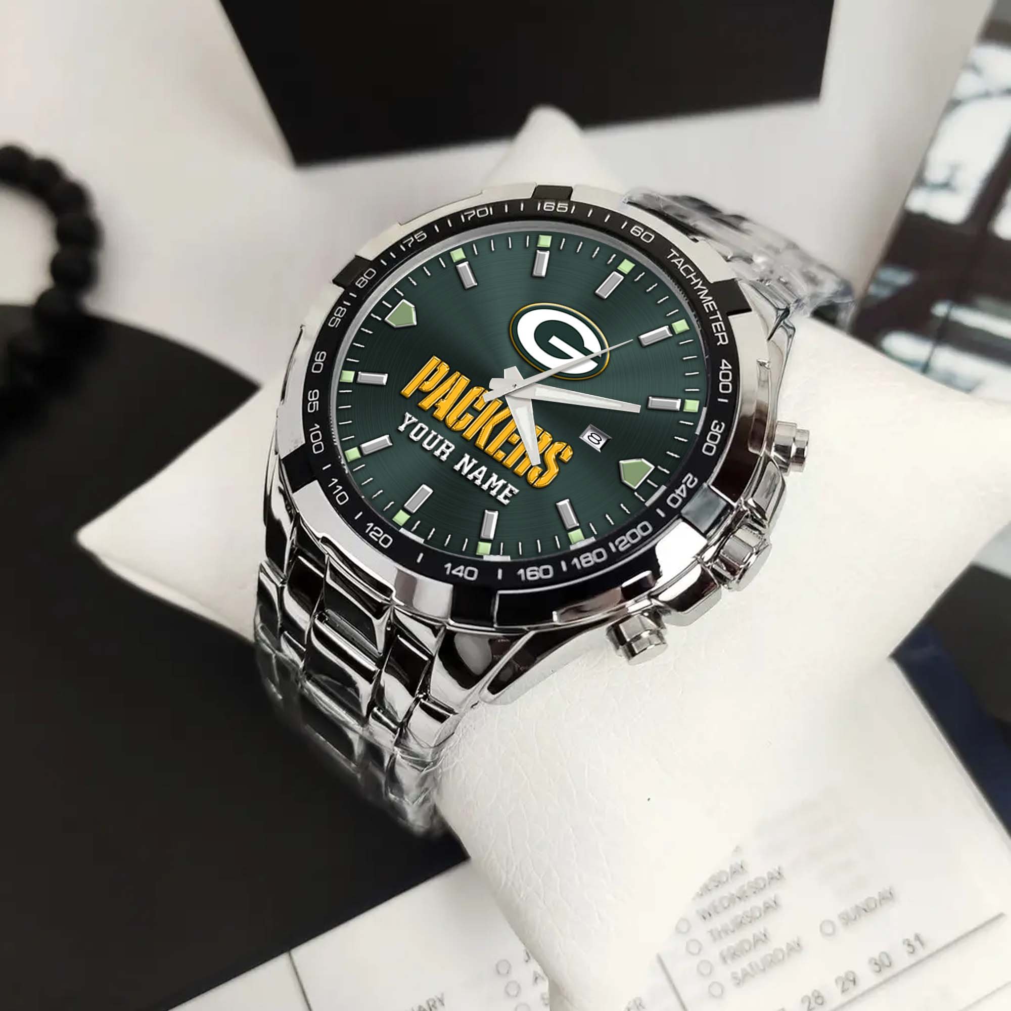 Green Bay Packers Alloy Men Quartz Watch Custom Your Name, Sport Men Watch, FootBall Fan Gifts EHIVM-0213860 - Image 3