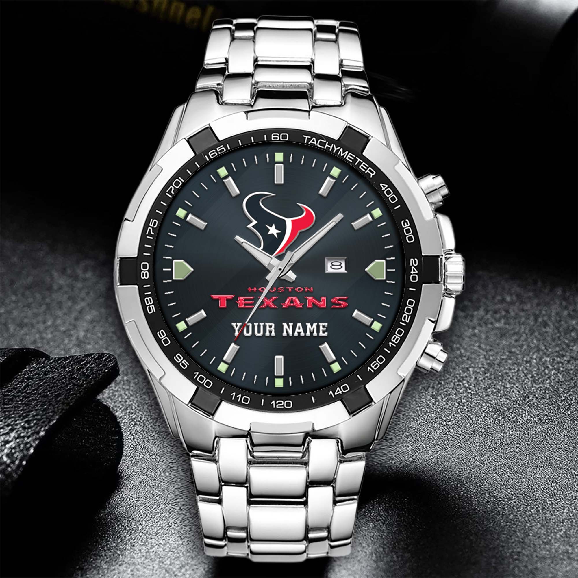 Alternative view of Houston Texans Alloy Men Quartz Watch Custom Your Name, Sport Men Watch, FootBall Fan Gifts EHIVM-0213860