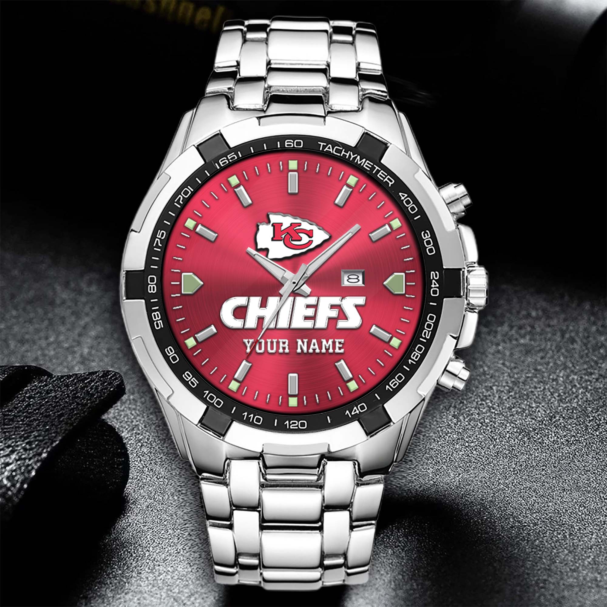 Alternative view of Kansas City Chiefs Alloy Men Quartz Watch Custom Your Name, Sport Men Watch, FootBall Fan Gifts EHIVM-0213860