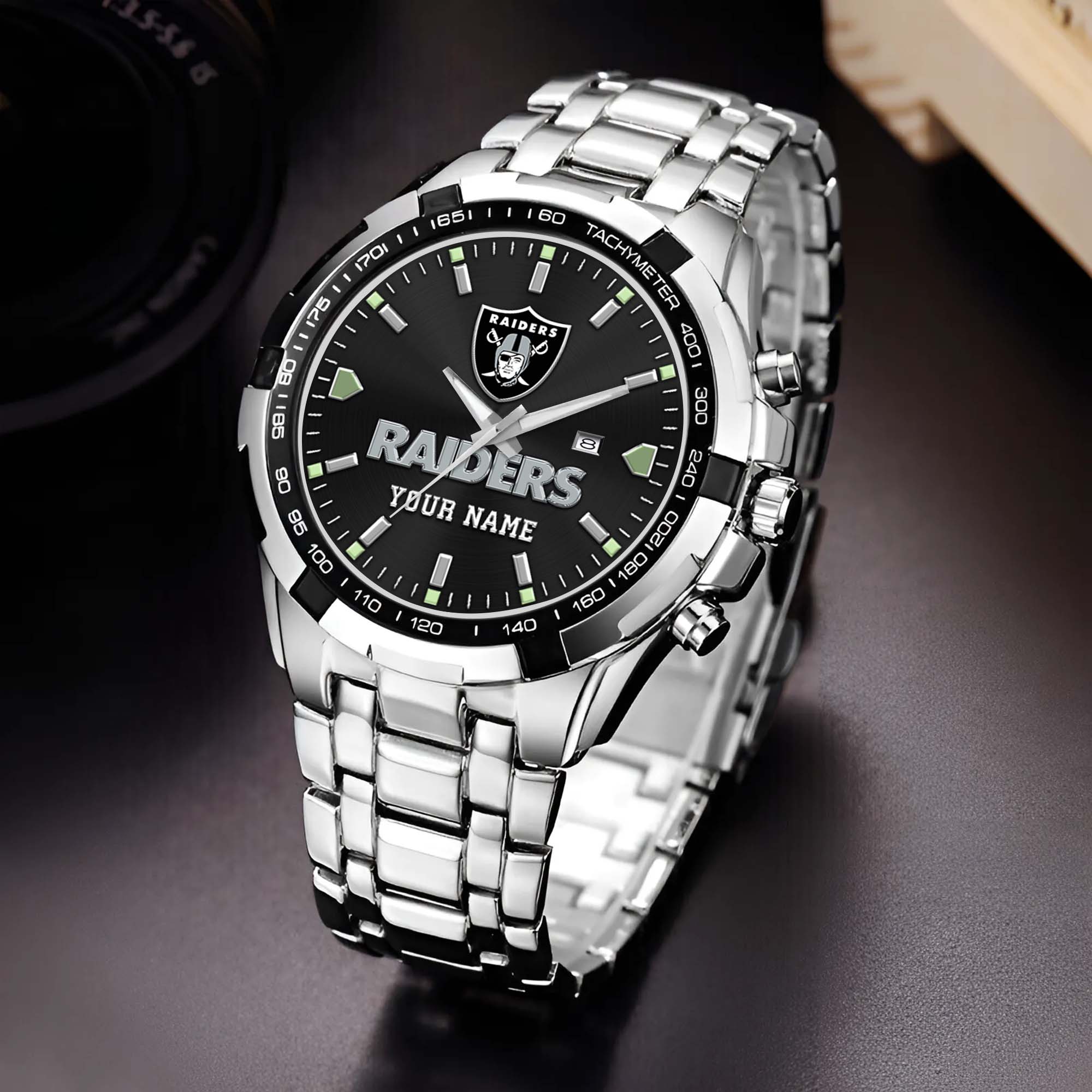 Las Vegas Raiders Alloy Men Quartz Watch Custom Your Name, Sport Men Watch, FootBall Fan Gifts EHIVM-0213860