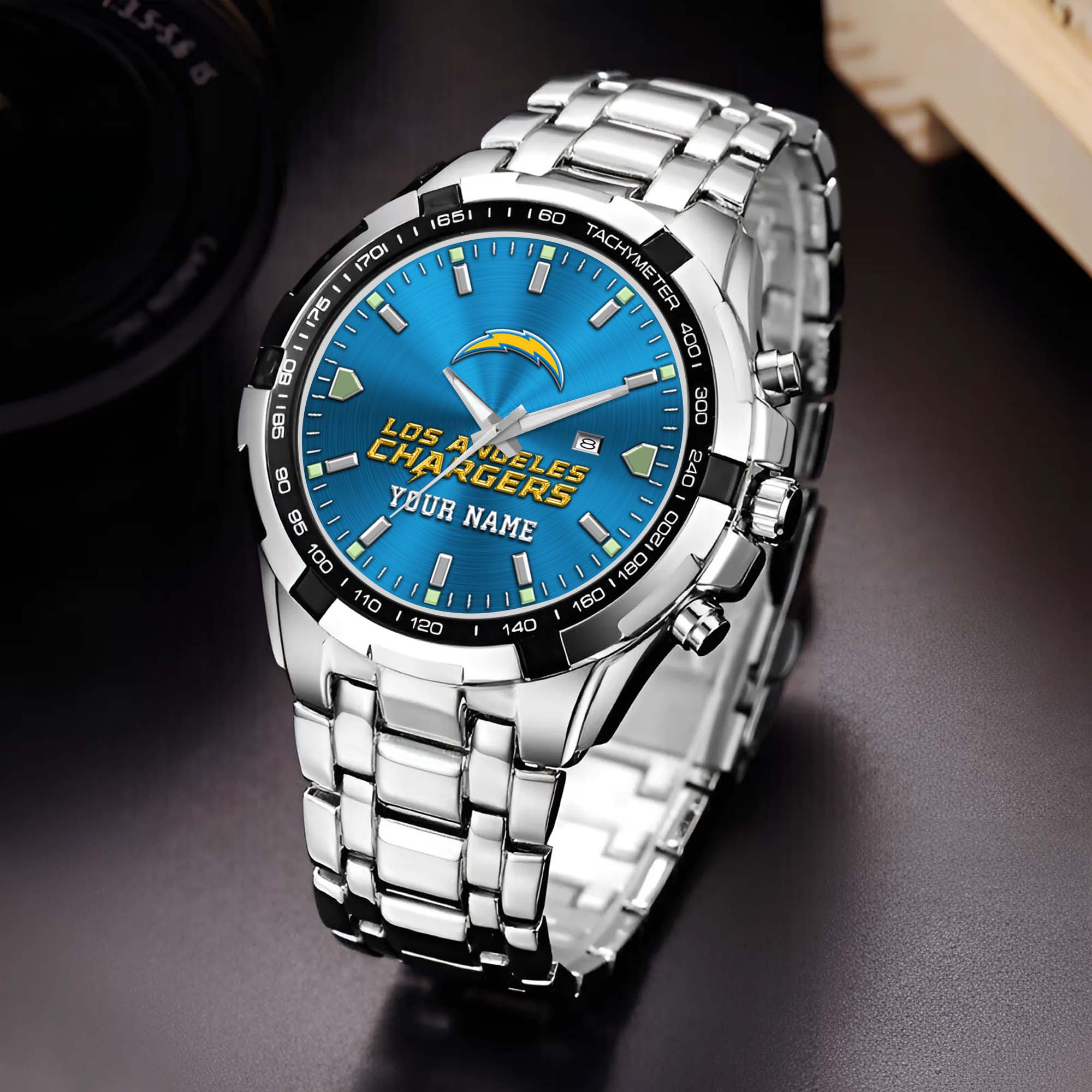 Los Angeles Chargers Alloy Men Quartz Watch Custom Your Name, Sport Men Watch, FootBall Fan Gifts EHIVM-0213860