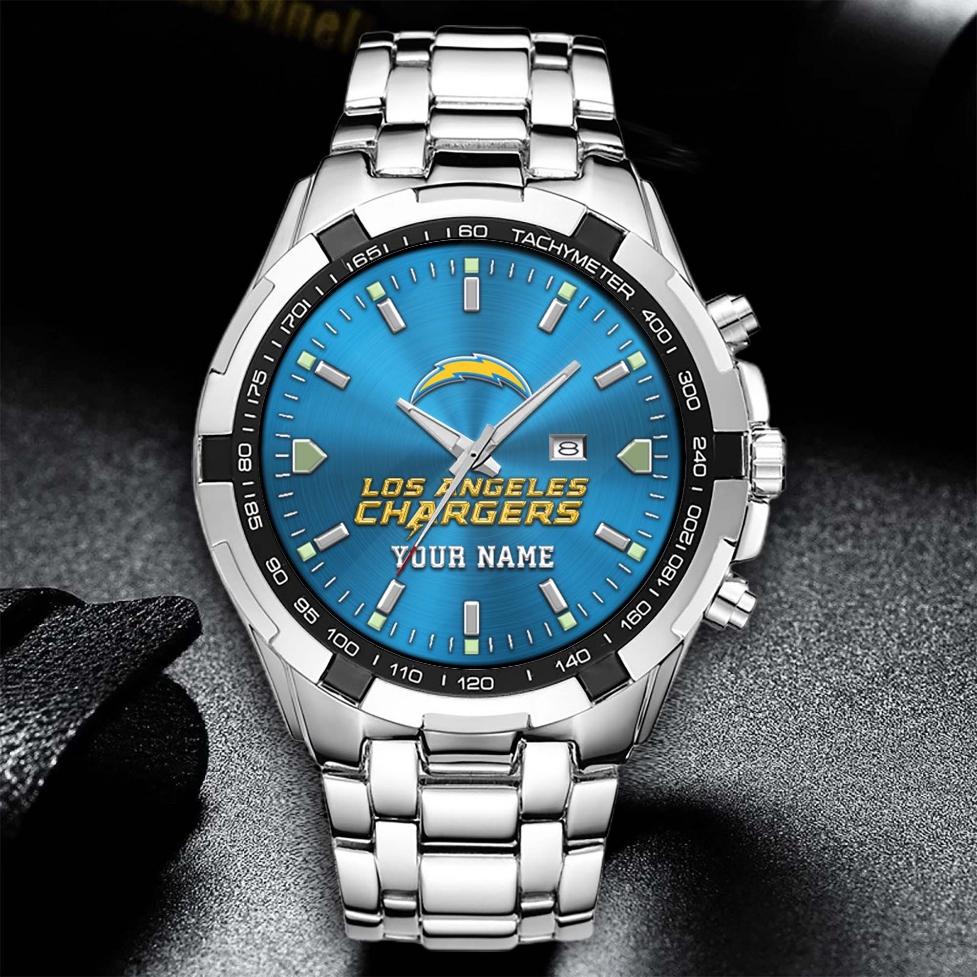 Alternative view of Los Angeles Chargers Alloy Men Quartz Watch Custom Your Name, Sport Men Watch, FootBall Fan Gifts EHIVM-0213860