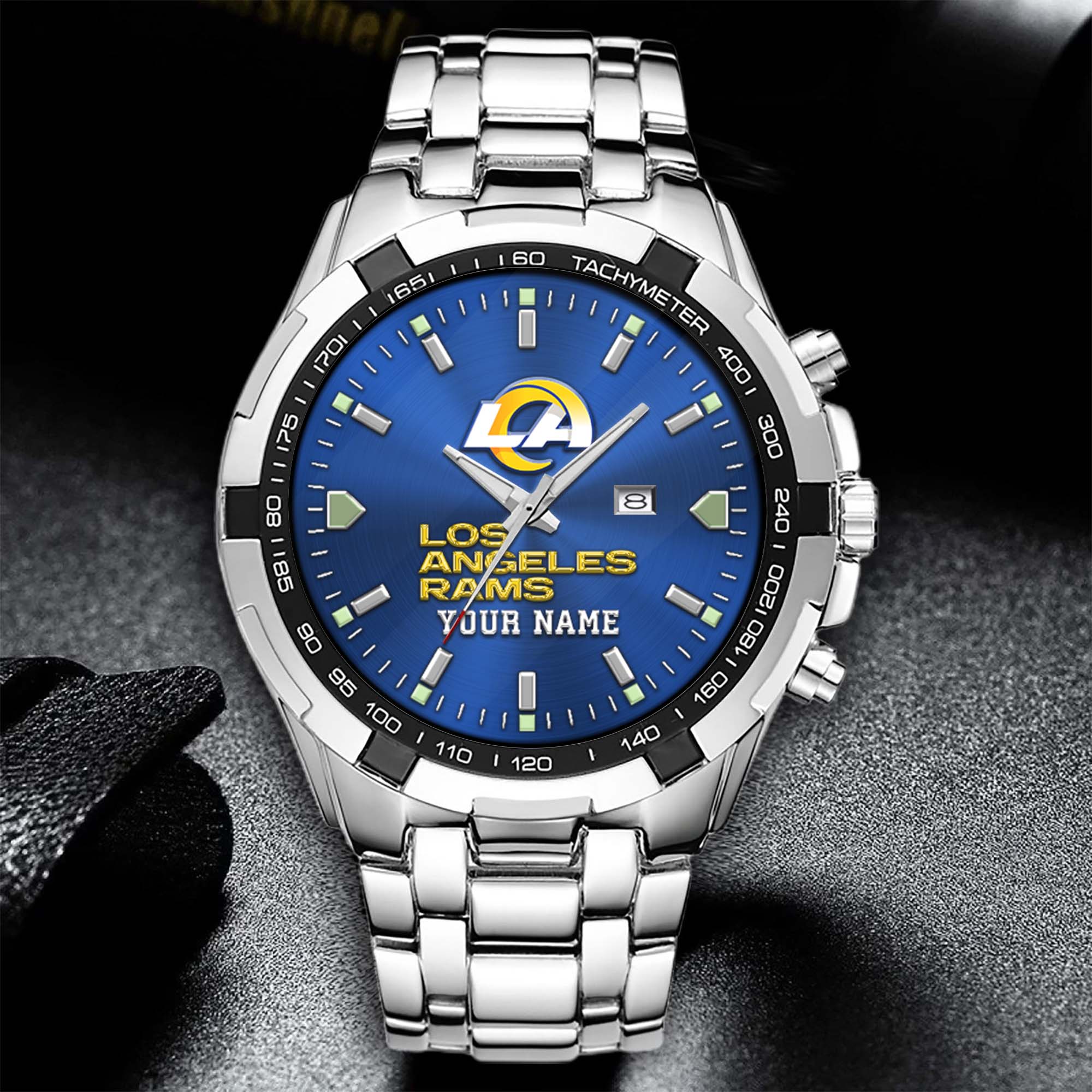 Alternative view of Los Angeles Rams Alloy Men Quartz Watch Custom Your Name, Sport Men Watch, FootBall Fan Gifts EHIVM-0213860
