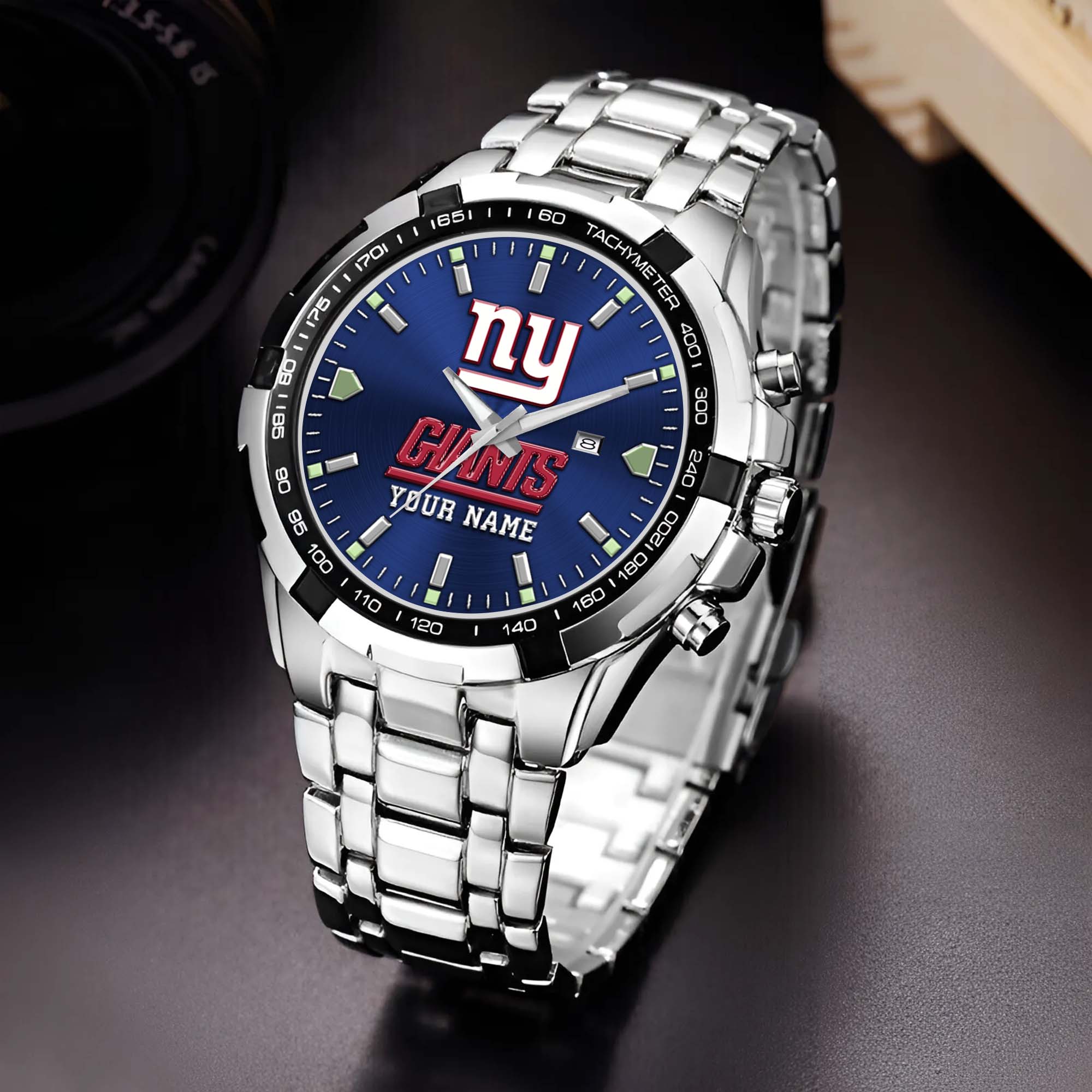 New York Giants Alloy Men Quartz Watch Custom Your Name, Sport Men Watch, FootBall Fan Gifts EHIVM-0213860
